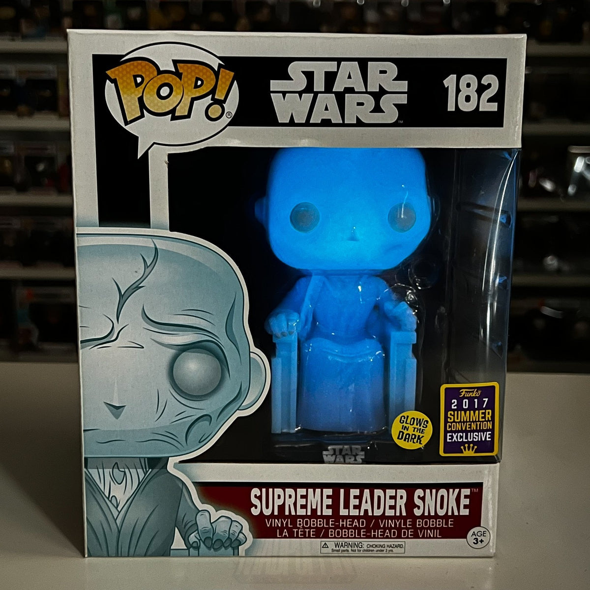 Funko Pop Star Wars Supreme Leader Snoke Glow SDCC 182 Sith Toy Vinyl 6" Figure