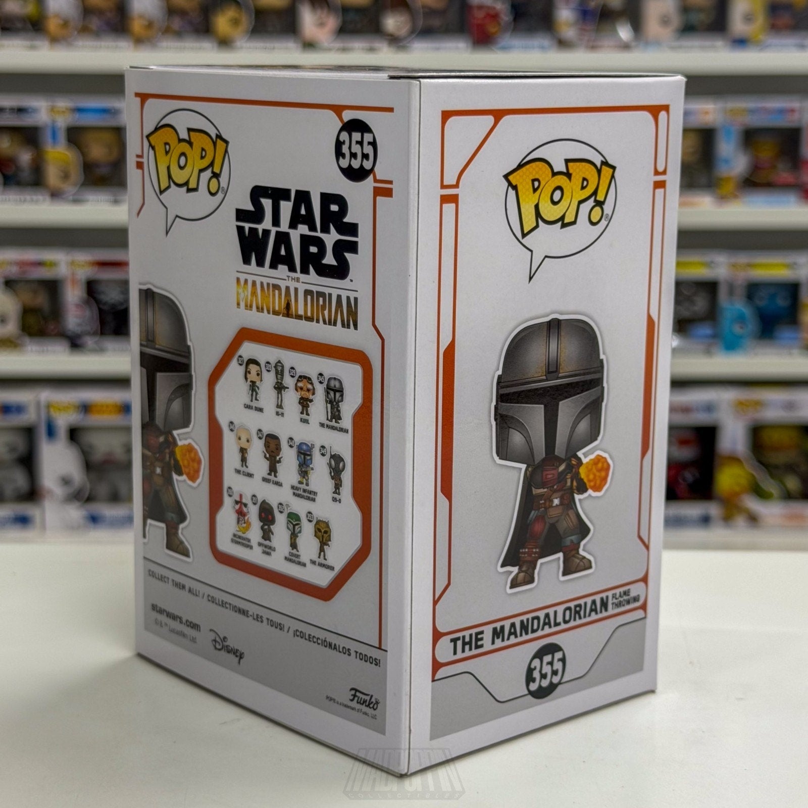 Funko Pop Star Wars Mandalorian Flame Throwing Target 355 Bounty Hunter Figure