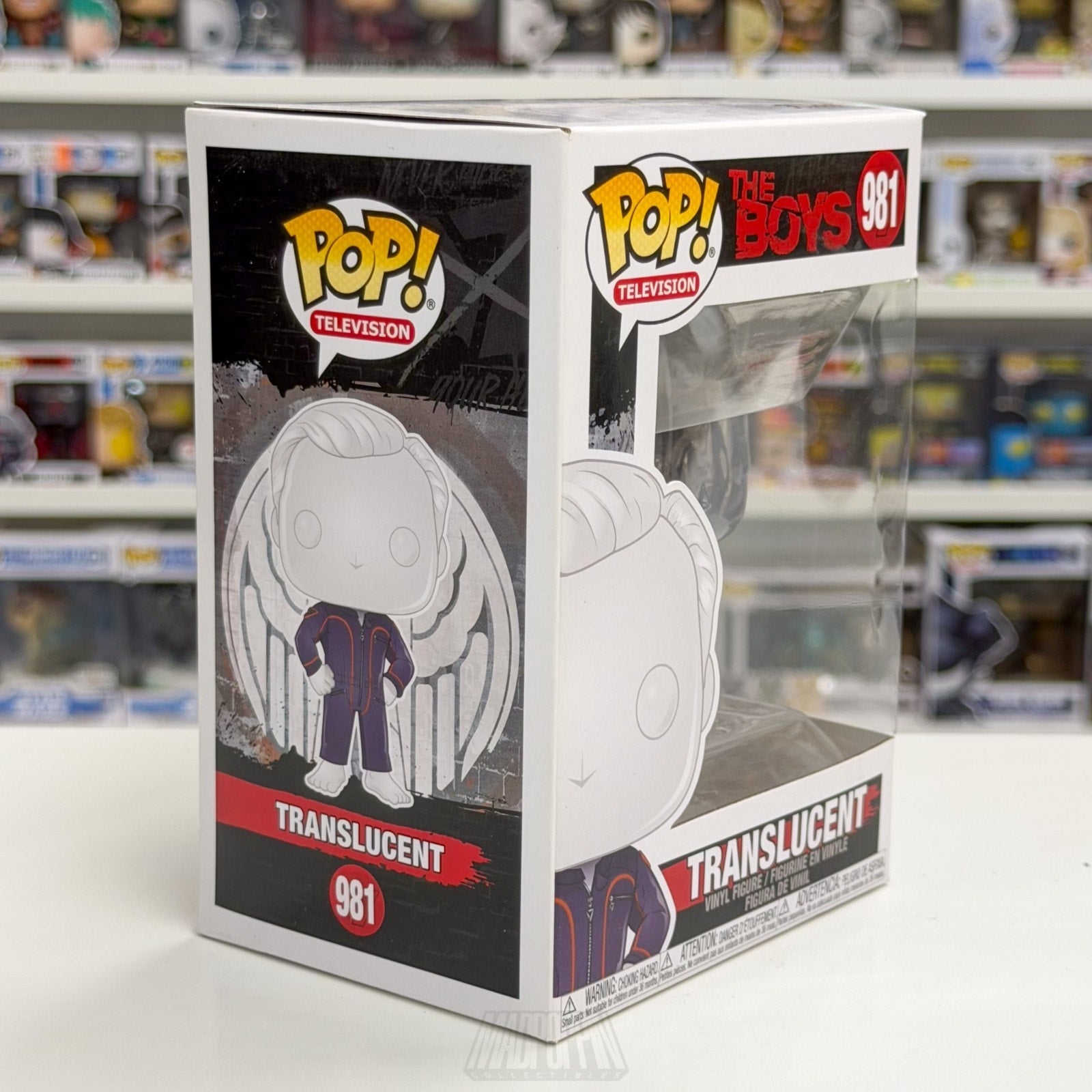 Funko Pop TV The Boys Translucent 981 Invisible Seven Supe Vought Vinyl Figure