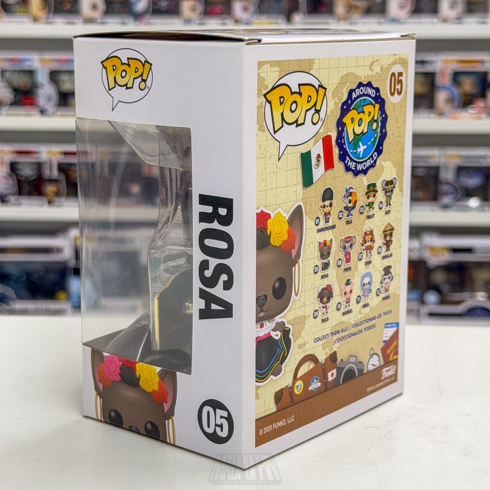 Funko Pop Around the World Mexico Rosa w/Pin 05 Xoloitzcuintli Toy Vinyl Figure