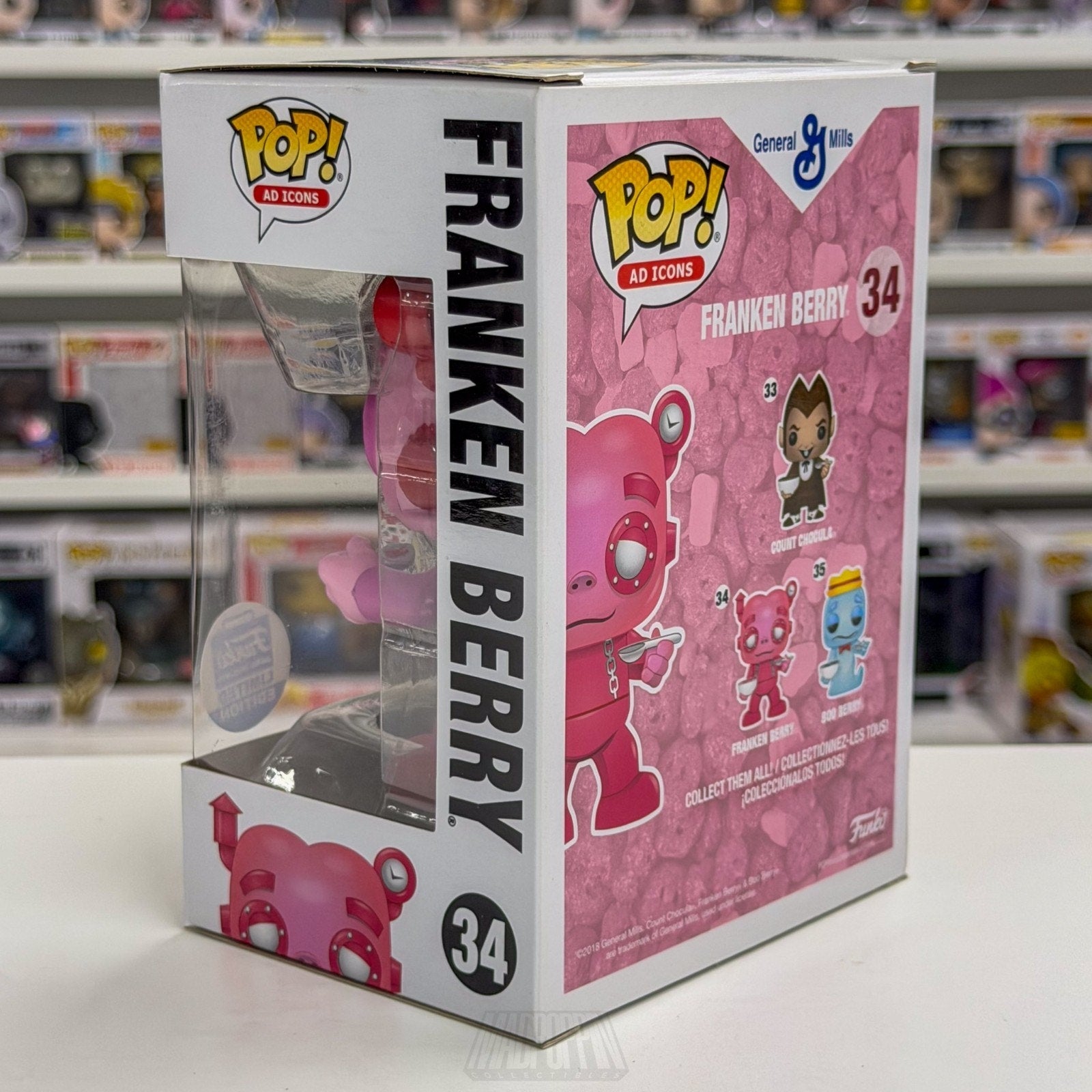 Funko Pop Ad Icons General Mills Franken Berry w/Cereal Bowl 34 Toy Vinyl Figure