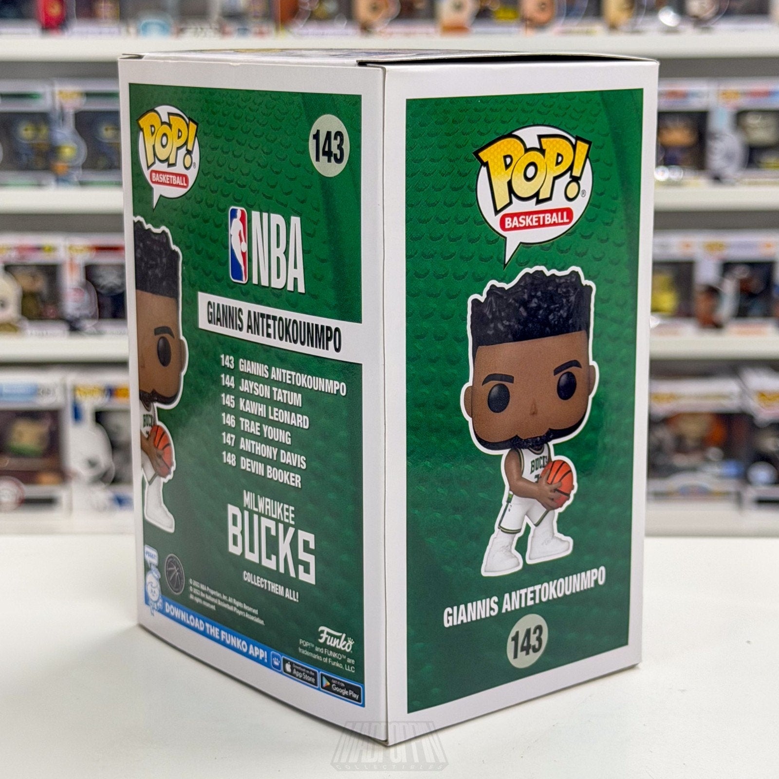 Funko Pop NBA Basketball Milwaukee Bucks Giannis Antetokounmpo 143 Vinyl Figure