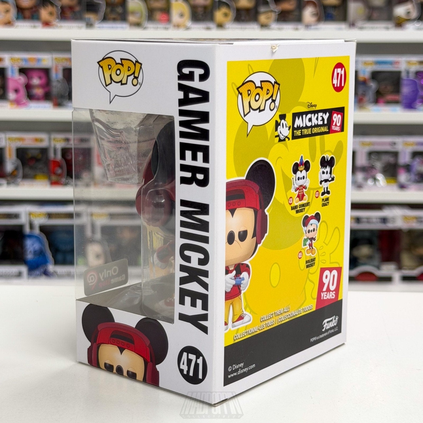 Funko Pop Disney Gamer Mickey True Original 90 Years GameStop 471 Vinyl Figure