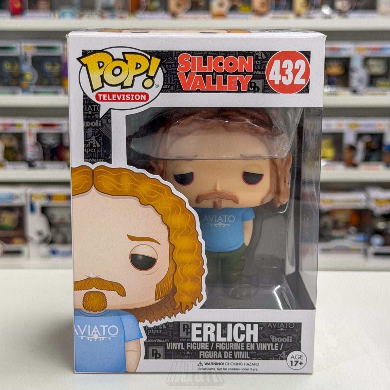 Funko Pop TV Silicon Valley Erlich Bachman 432 HBO Comedy Show Vinyl Toy Figure