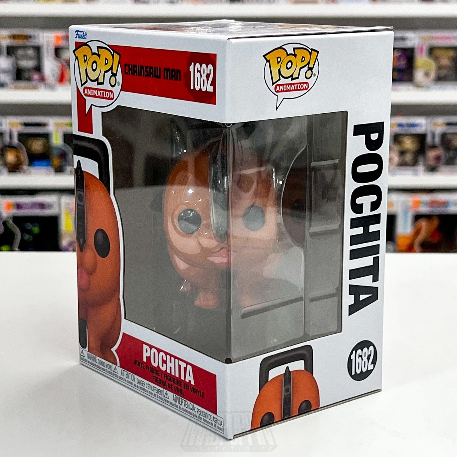 Funko Pop Anime Chainsaw Man Pochita 1682 Orange Dog Japanese Manga Vinyl Figure
