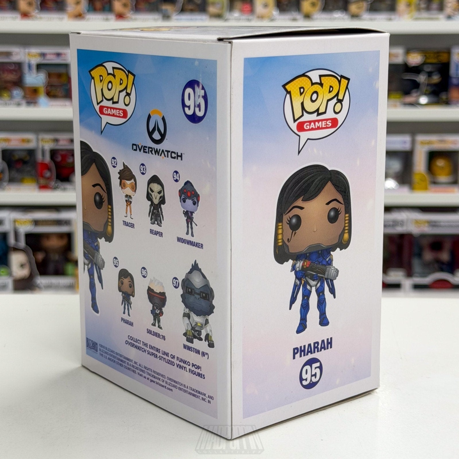 Funko Pop Games Overwatch Pharah Blue Blizzard Exclusive 95 OW FPS Vinyl Figure