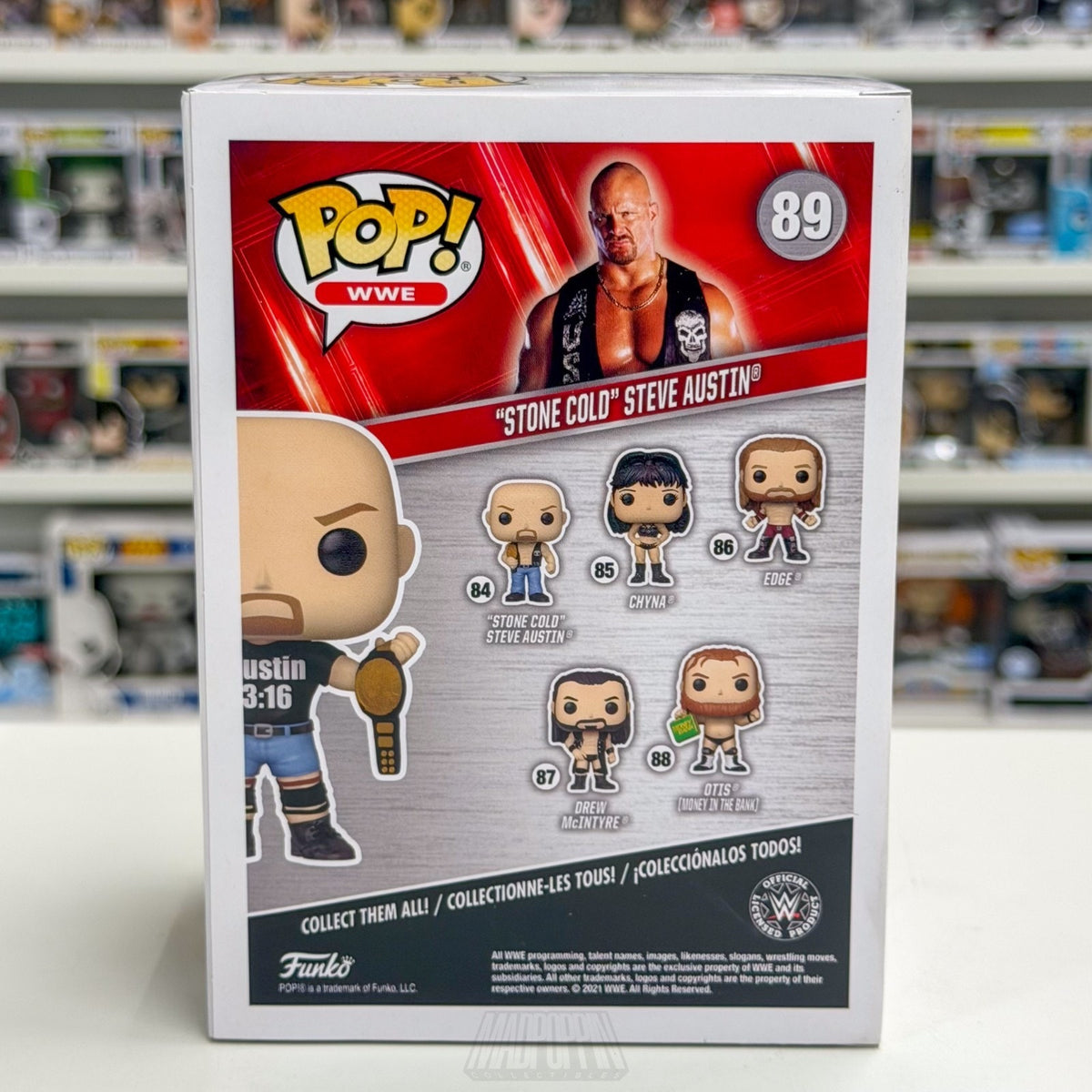 Funko Pop WWE Stone Cold Steve Austin Metallic Two Belts 89 Wrestling Toy Figure