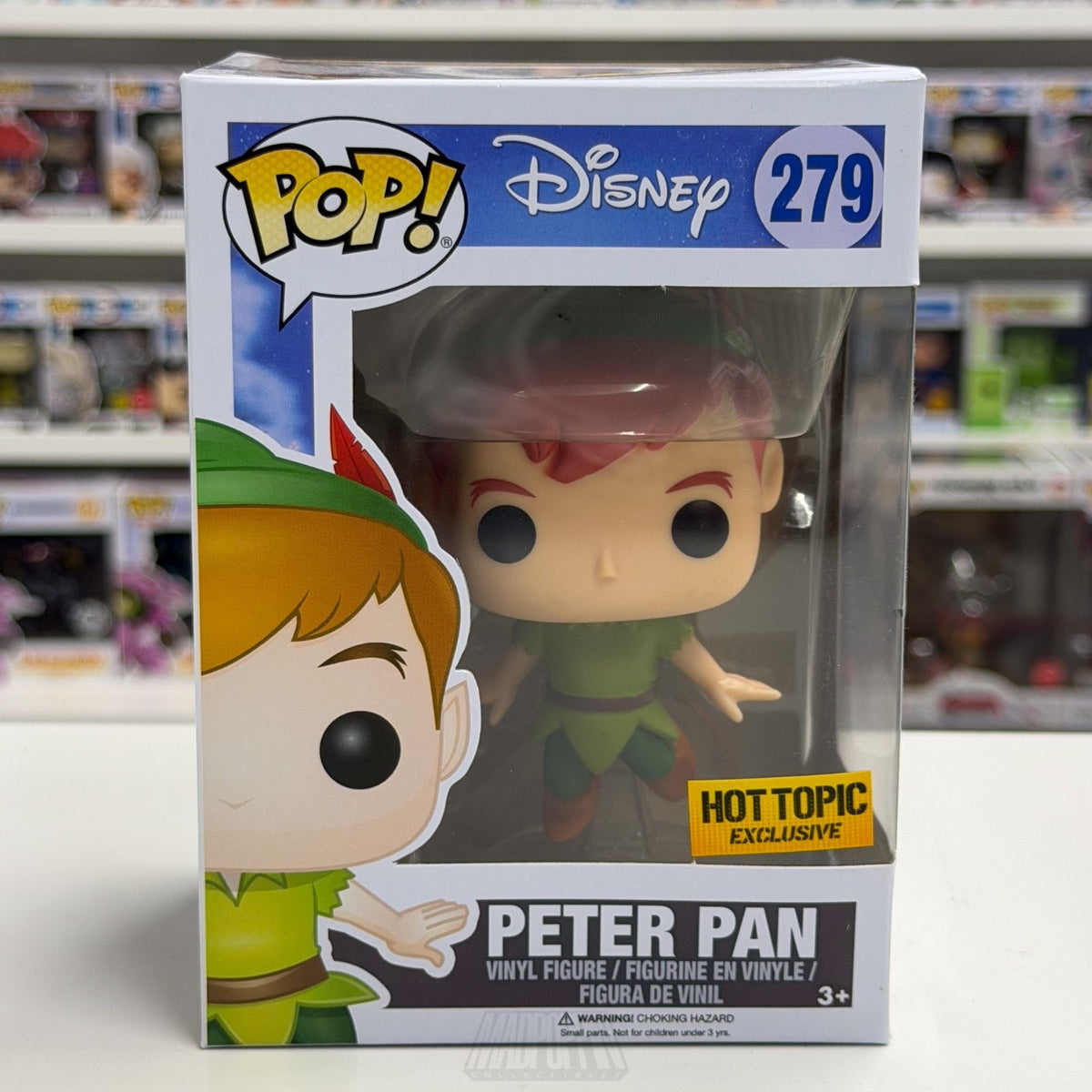 Funko Pop Disney Peter Pan Flying Hot Topic 279 Animated Fantasy Vinyl Figure
