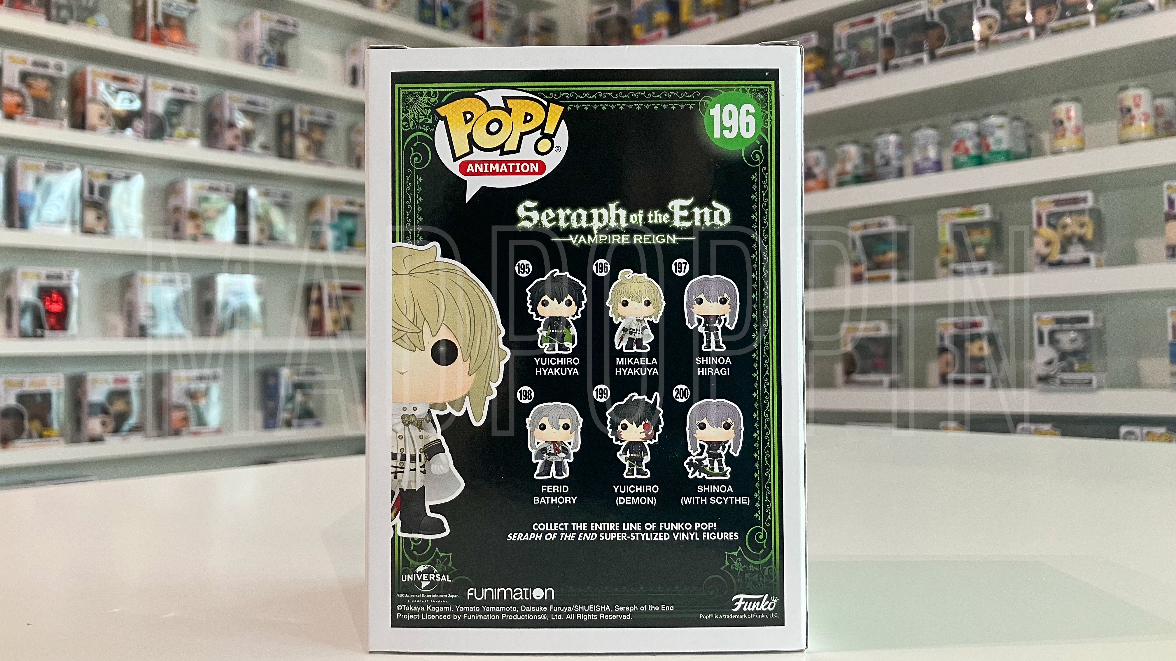 Funko POP! Seraph of The End Vampire Reign Mikaela Hyakuya Vaulted #196