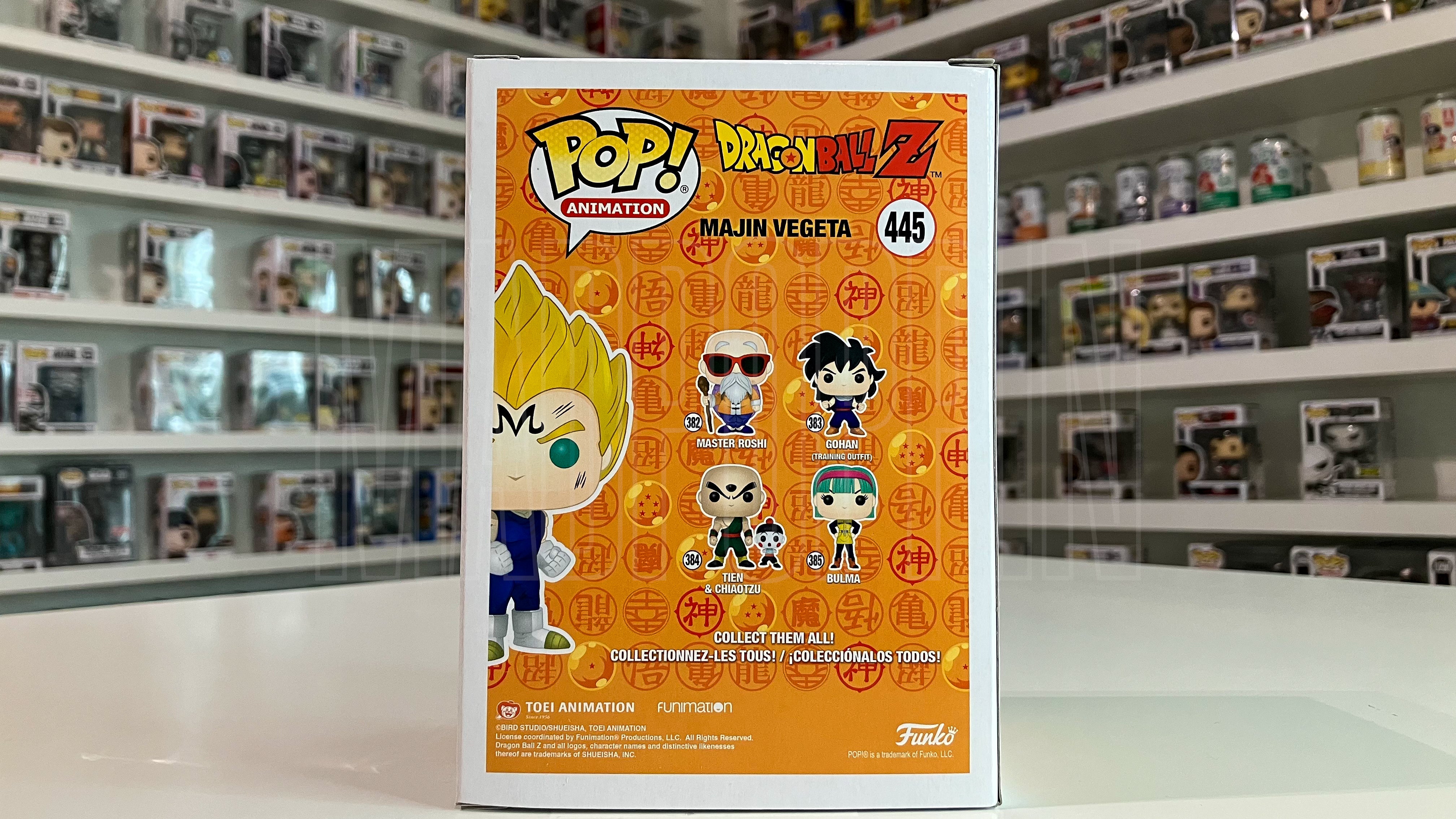 Funko Pop Dragon Ball Z Majin Vegeta Over9000.com Signed Chris Sabat 445