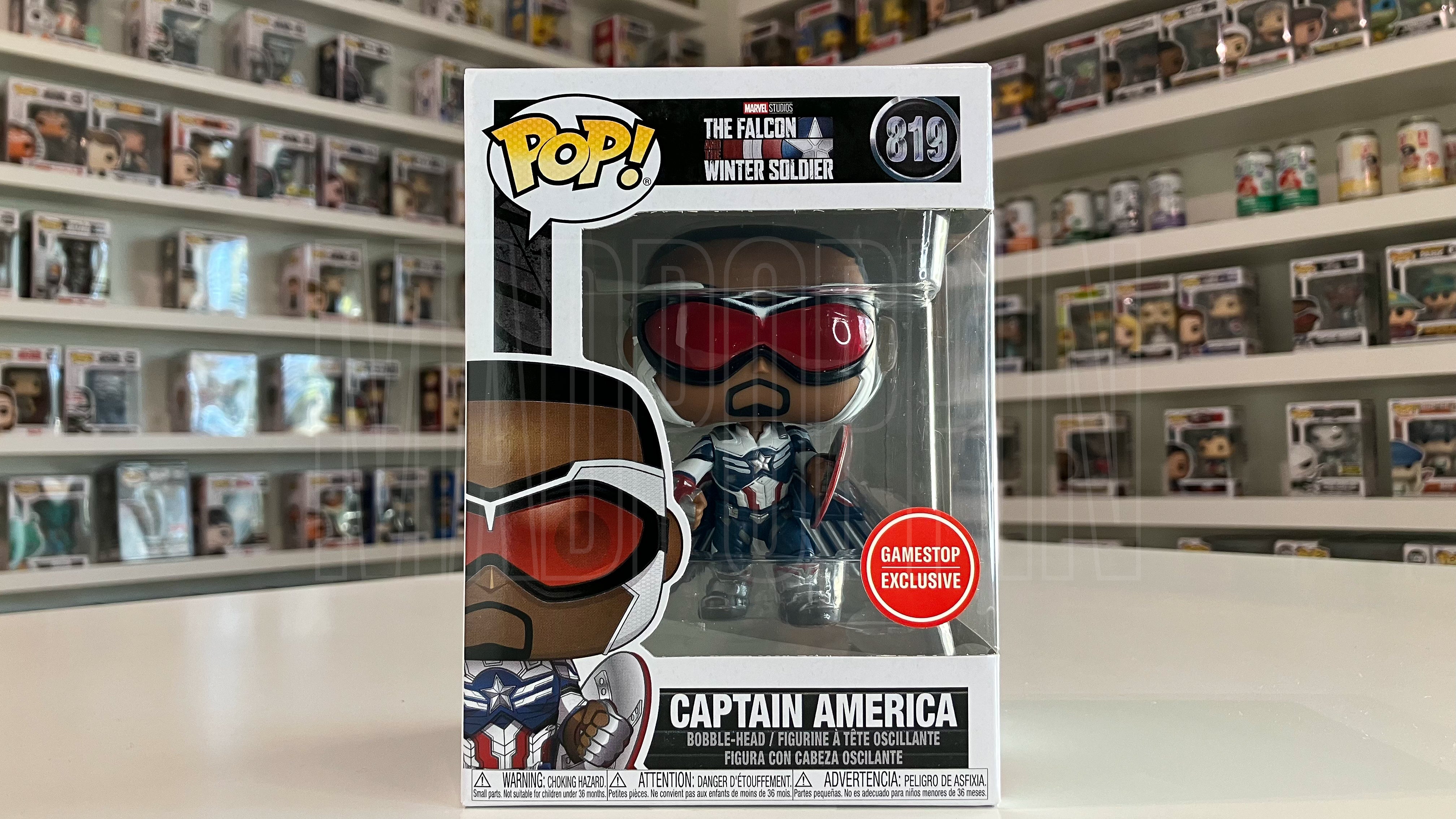 Funko Pop The Falcon & Winter Soldier Captain America Action Pose GameStop 819