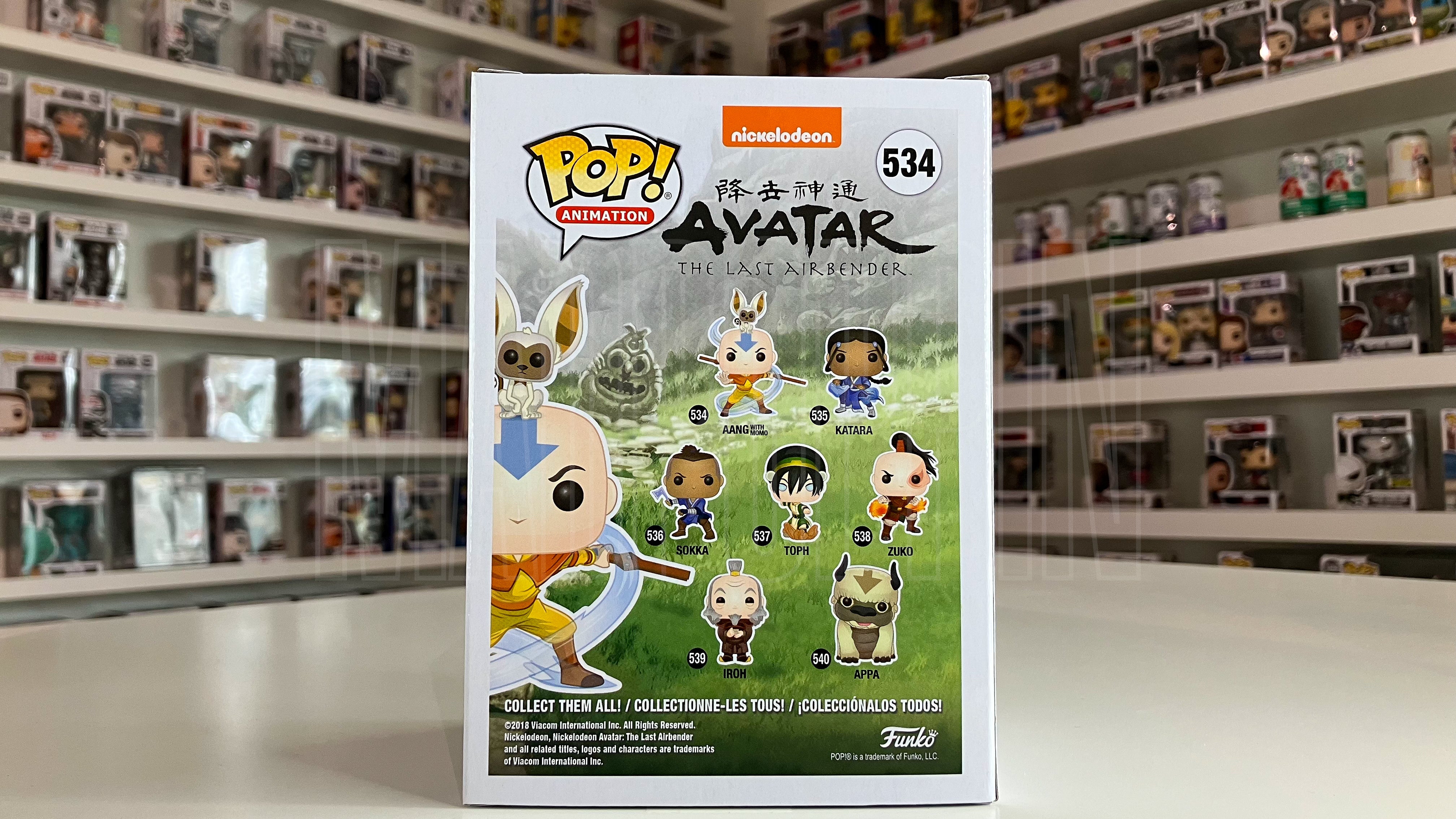 Funko Pop Anime Nickelodeon Avatar The Last Airbender Aang w/Momo 534