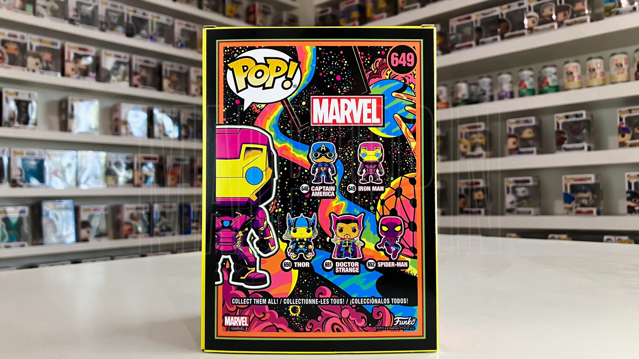 Funko Pop Marvel Iron Man Blacklight Target Exclusive 649
