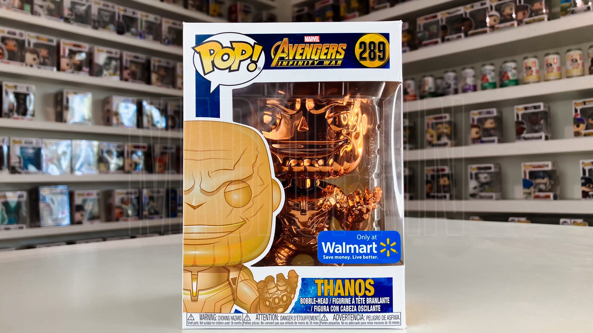 Funko Pop Marvel Avengers Infinity War Thanos Orange Chrome Walmart 289