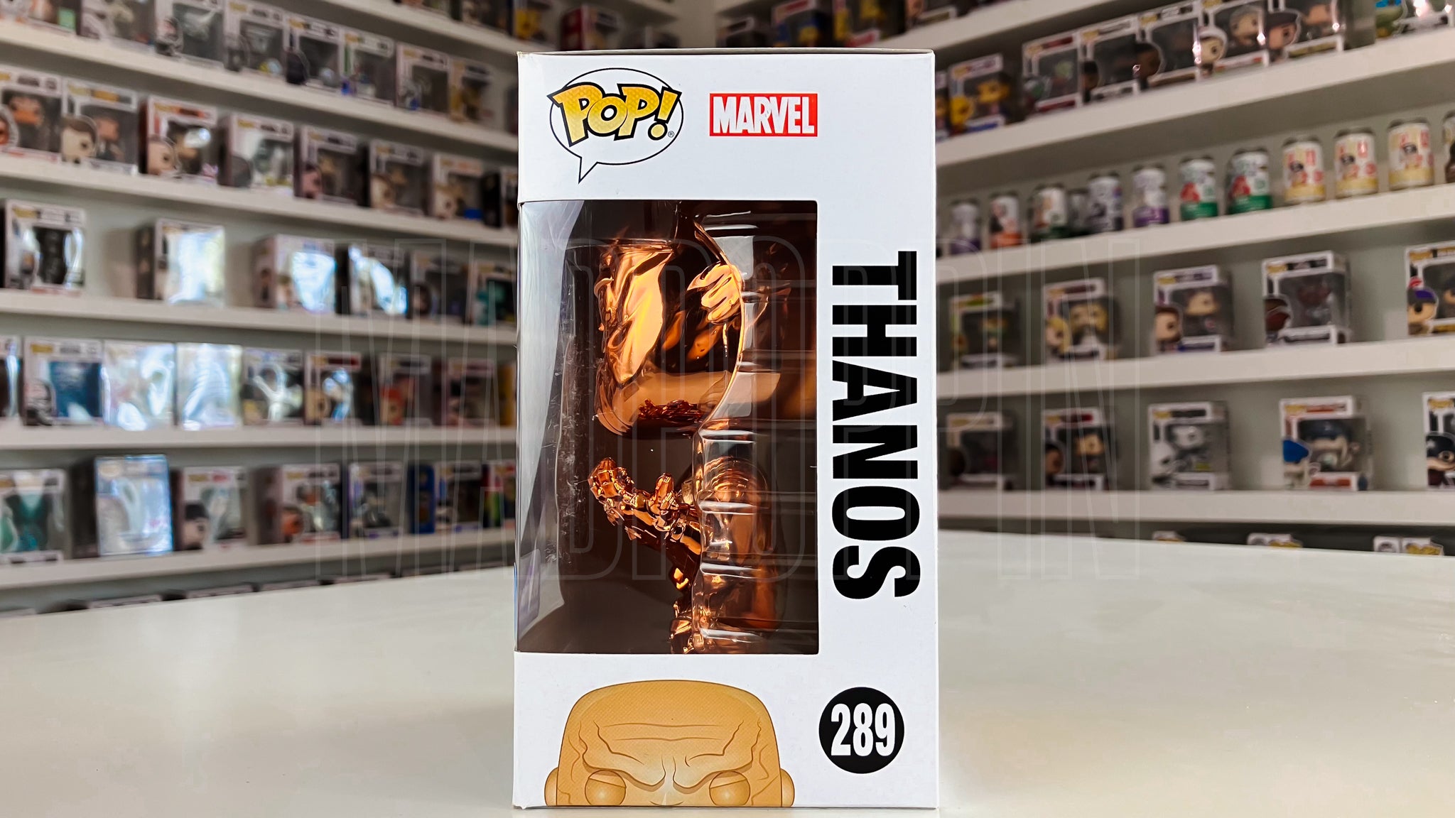 Funko Pop Marvel Avengers Infinity War Thanos Orange Chrome Walmart 289