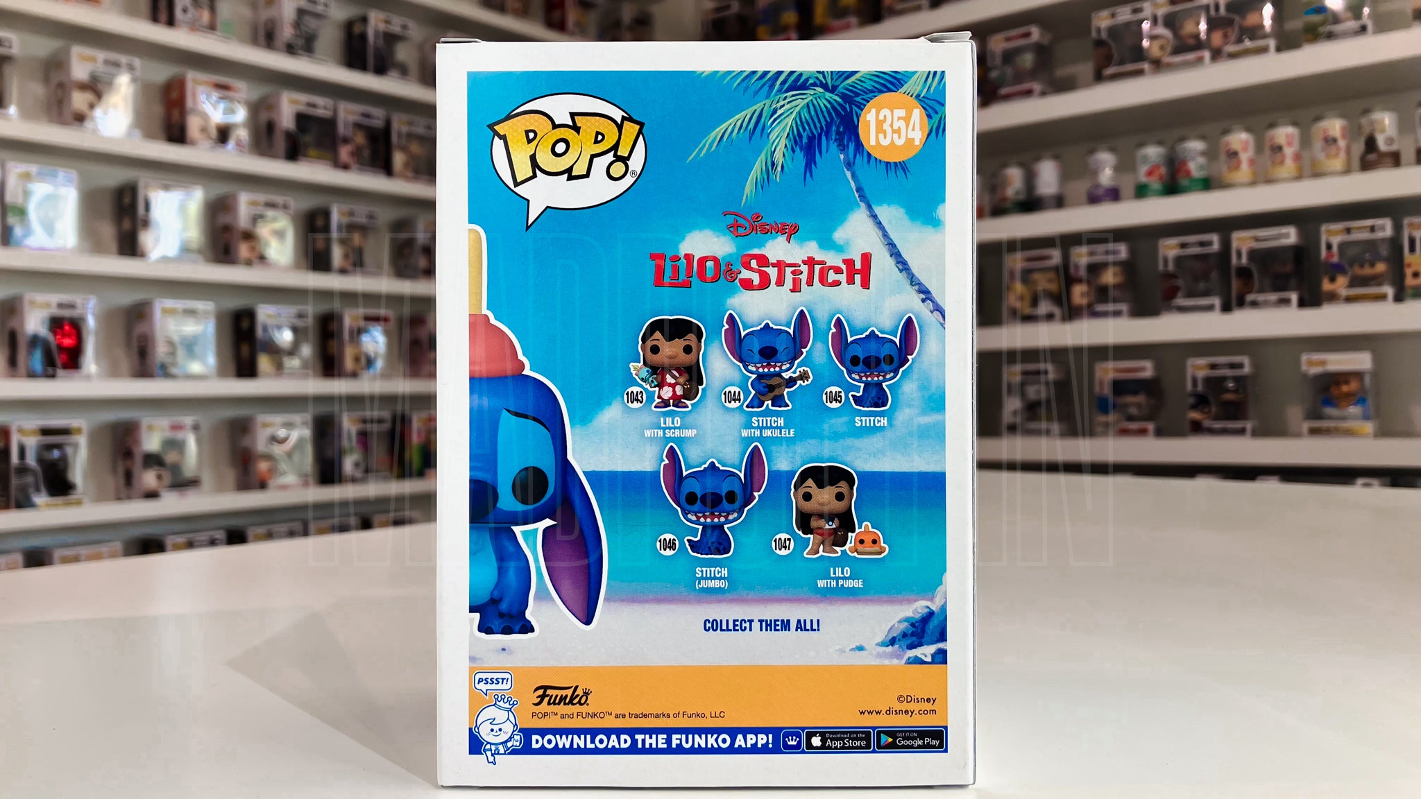 Funko Pop Disney Lilo & Stitch Stitch w/Plunger Entertainment Earth Exclusive 1354