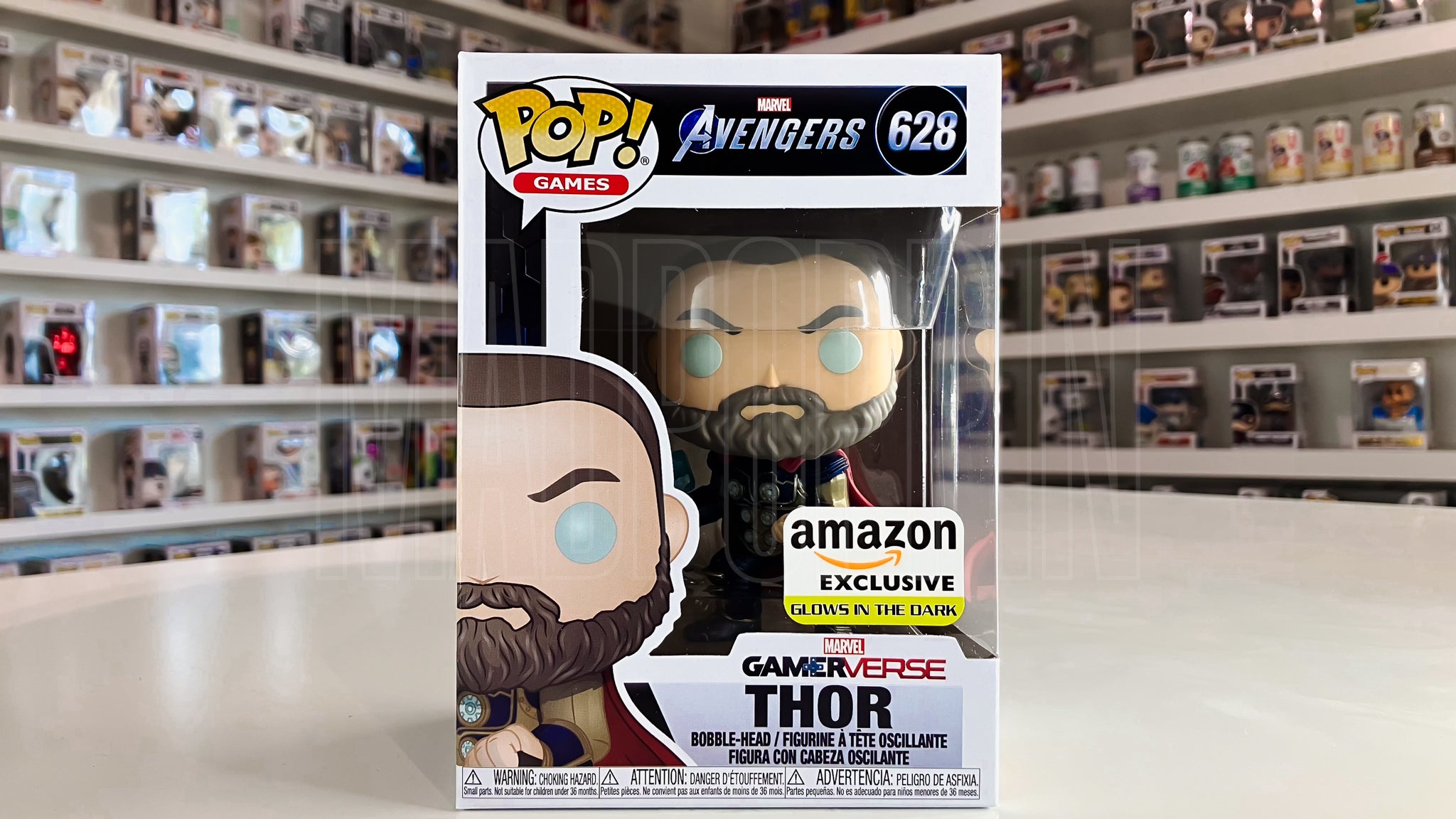 Funko Pop Marvel GameVerse Avengers Thor Amazon Exclusive Glow in the Dark 628