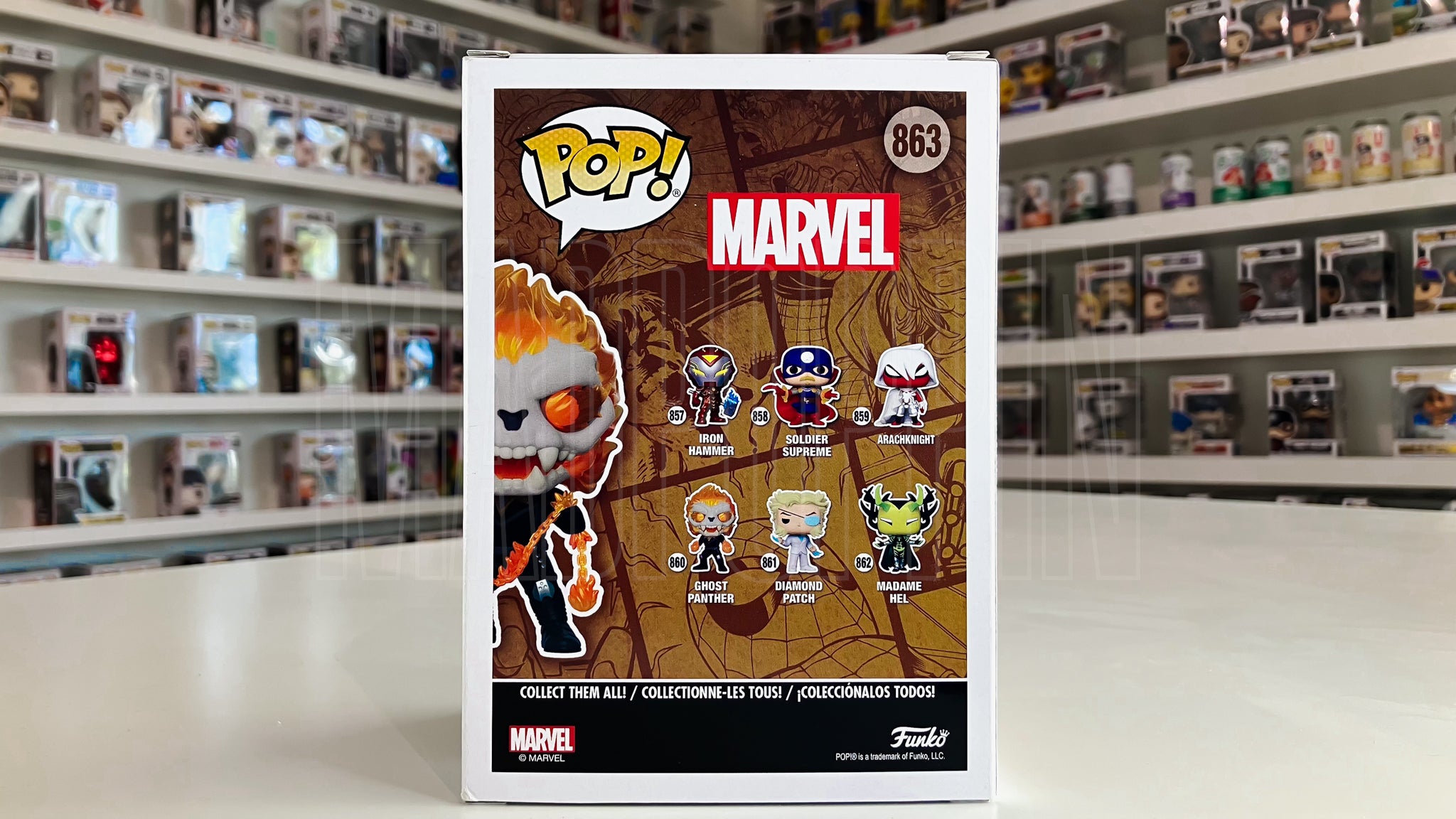 Funko Pop Marvel Infinity Warps Ghost Panther w/ Chain Glow Insider Club GameStop 863