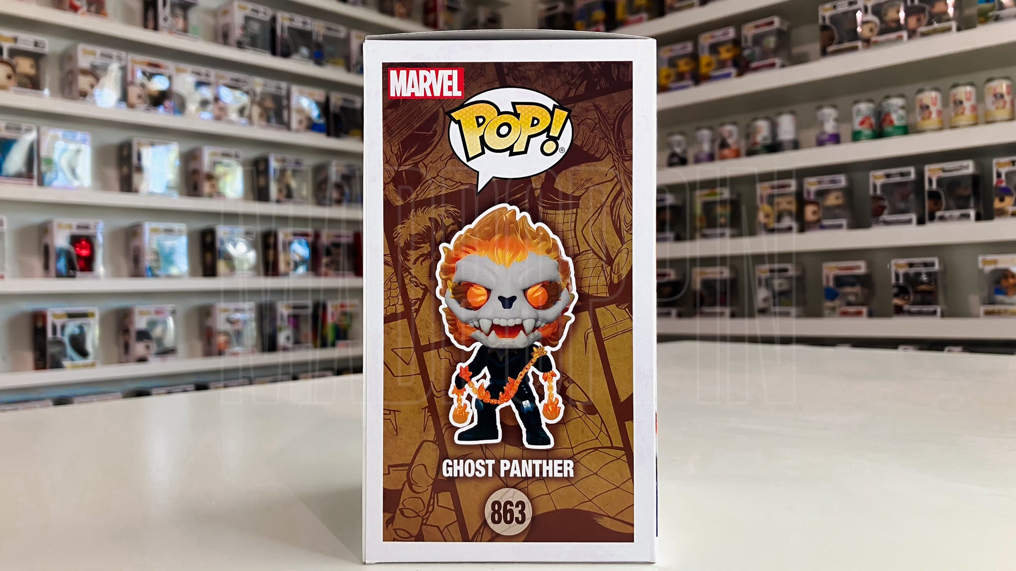 Funko Pop Marvel Infinity Warps Ghost Panther w/ Chain Glow Insider Club GameStop 863