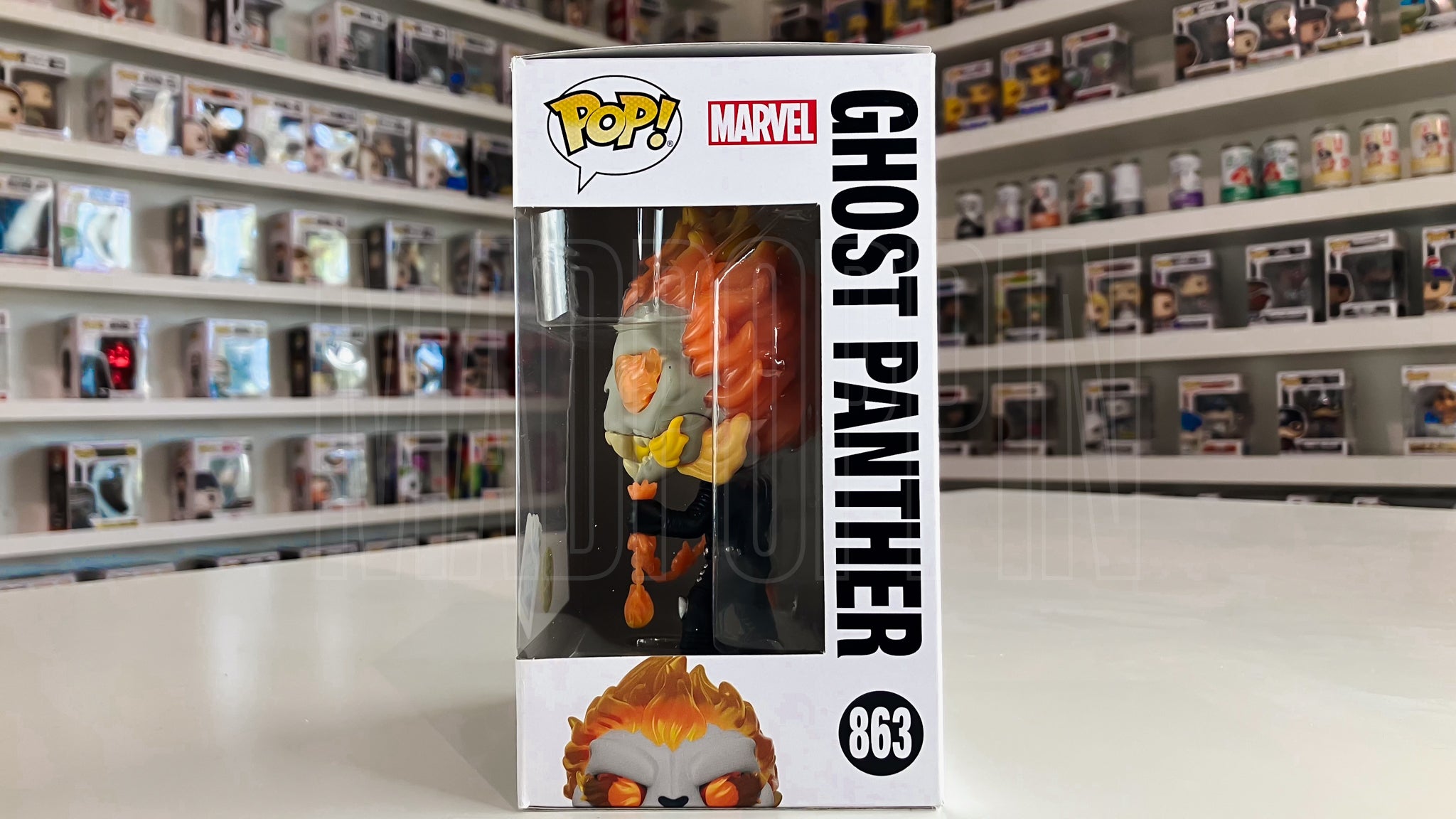 Funko Pop Marvel Infinity Warps Ghost Panther w/ Chain Glow Insider Club GameStop 863