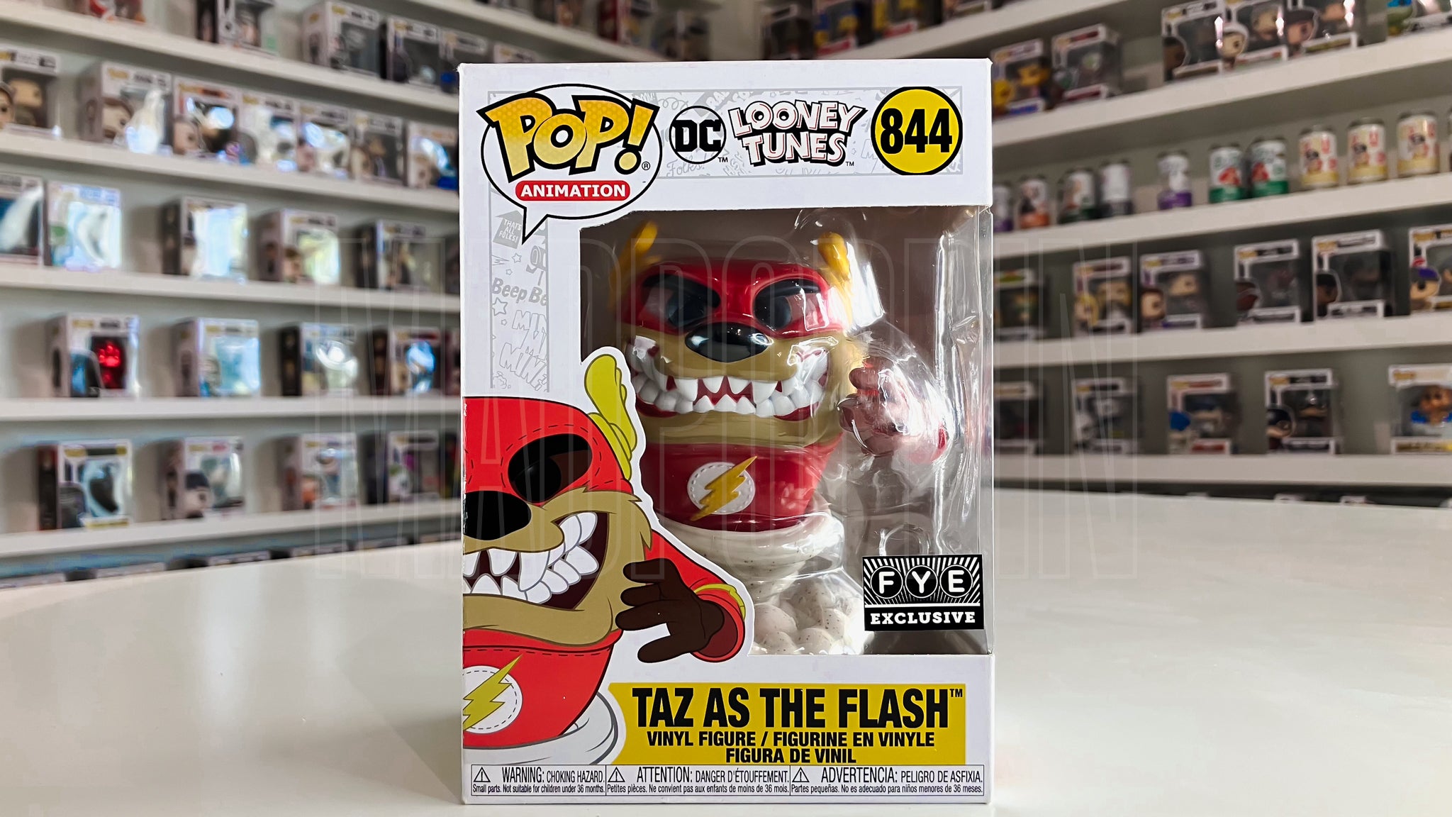 Funko Pop DC x Loony Tunes Taz the Tasmanian Devil as the Flash FYE Exclusive 844