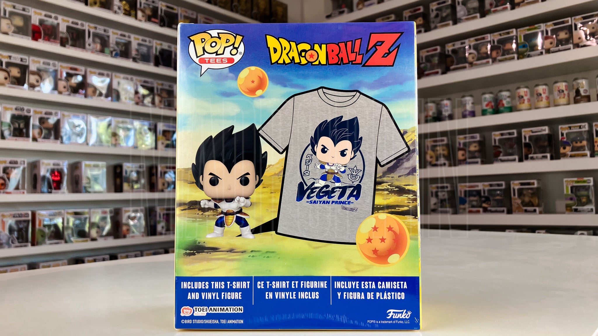 Funko Pop Anime Dragon Ball Z Vegeta Windy Metallic X-Large Tee BoxLunch 614