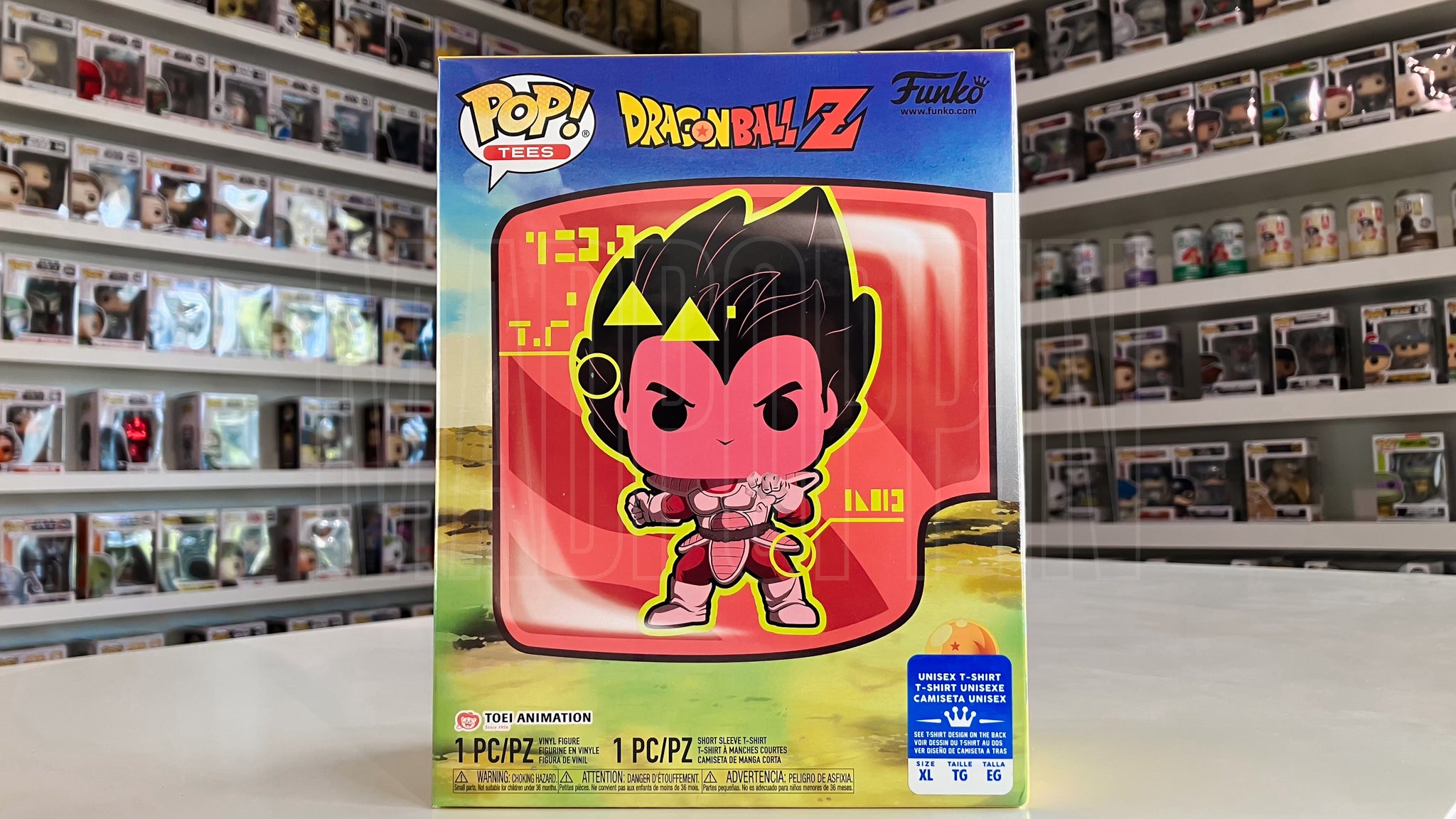 Funko Pop Anime Dragon Ball Z Vegeta Windy Metallic X-Large Tee BoxLunch 614