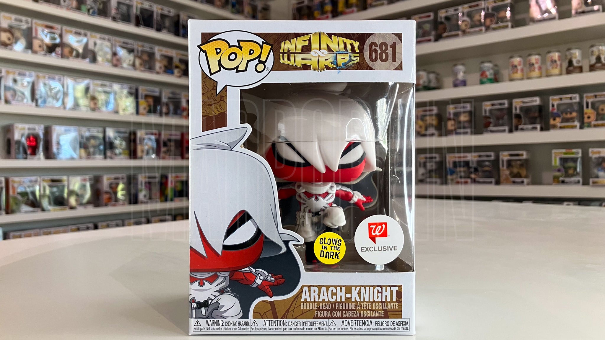 Funko Pop Marvel Infinity Warps Arach-Knight Glow Walgreens Exclusive 681