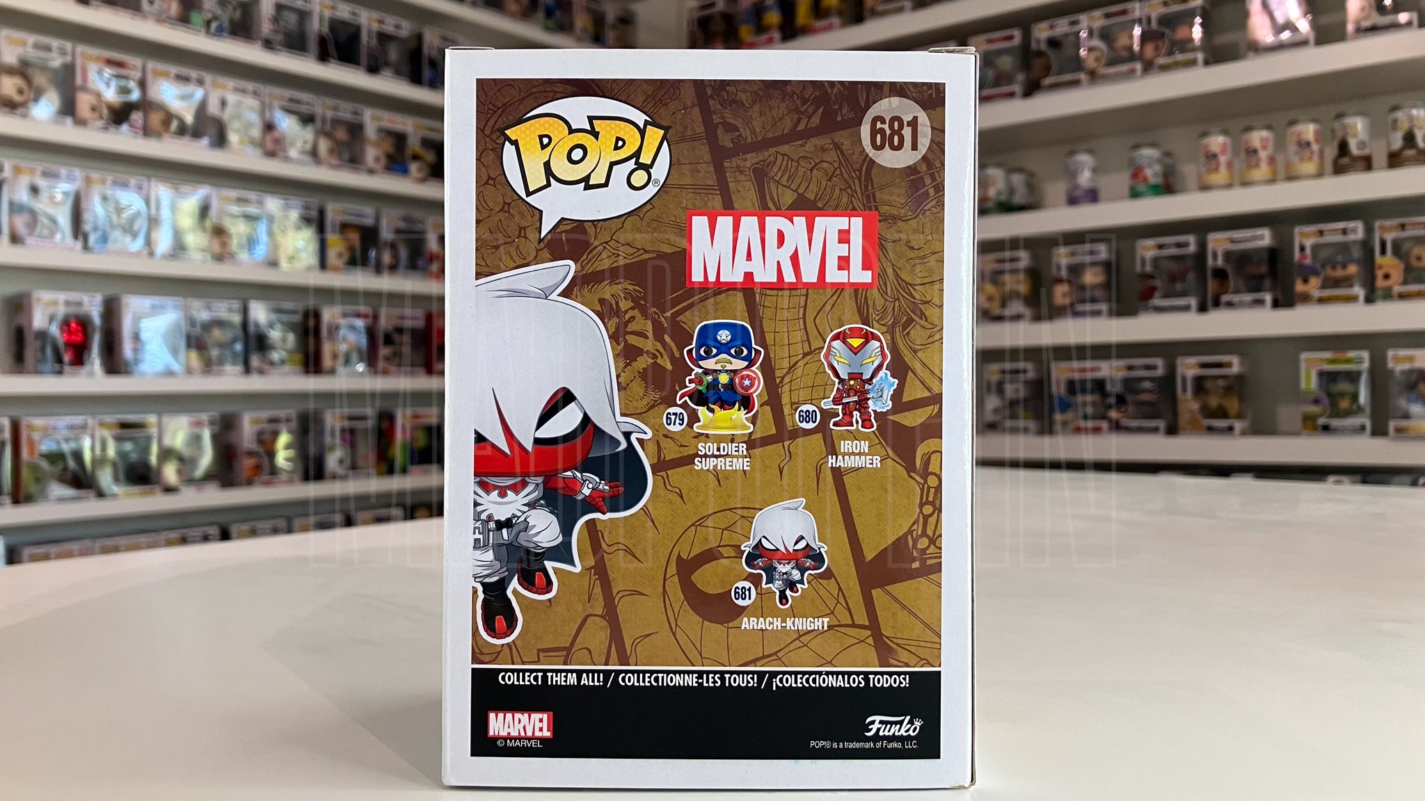 Funko Pop Marvel Infinity Warps Arach-Knight Glow Walgreens Exclusive 681