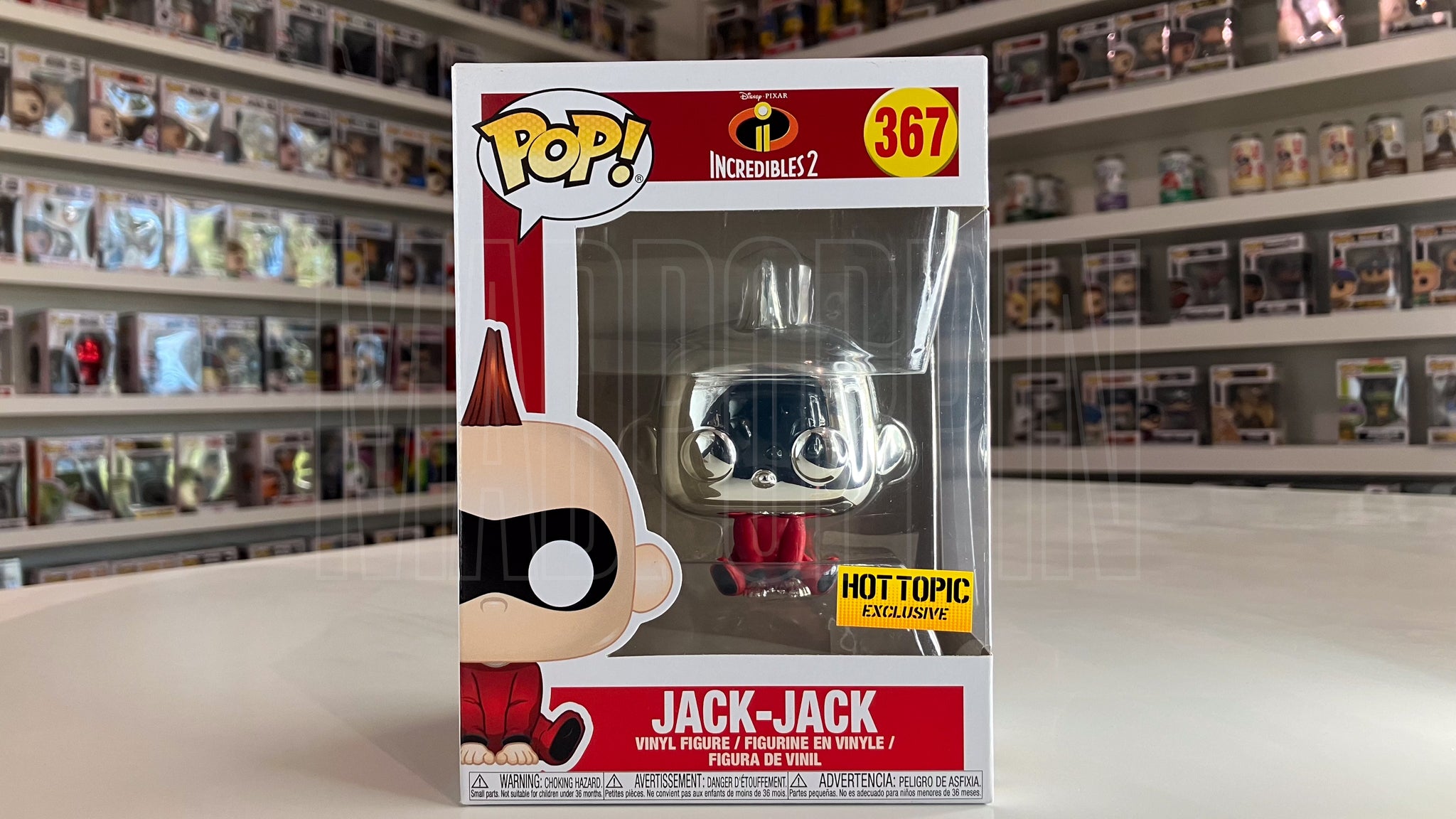 Funko Pop Disney Pixar Incredibles 2 Jack-Jack Chrome Hot Topic Exclusive 367