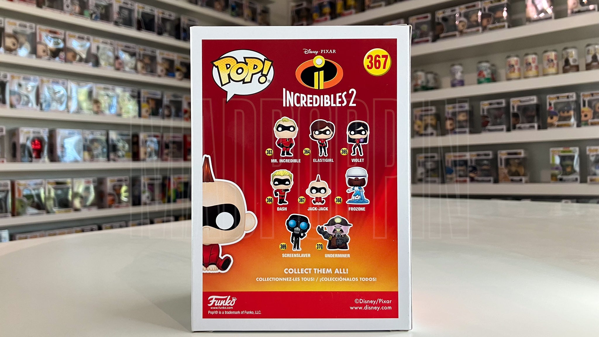 Funko Pop Disney Pixar Incredibles 2 Jack-Jack Chrome Hot Topic Exclusive 367