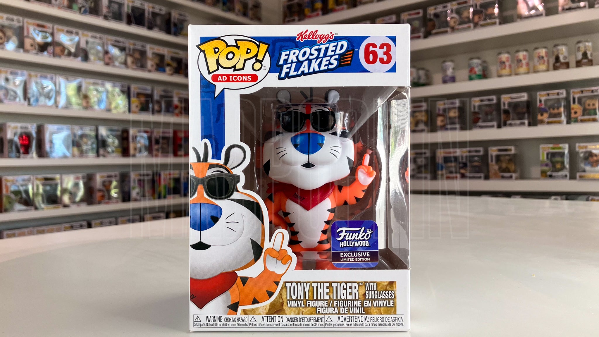 Funko Pop Kellog's Frosted Flakes Tony the Tiger with Sunglasses Funko Hollywood Exclusive 63