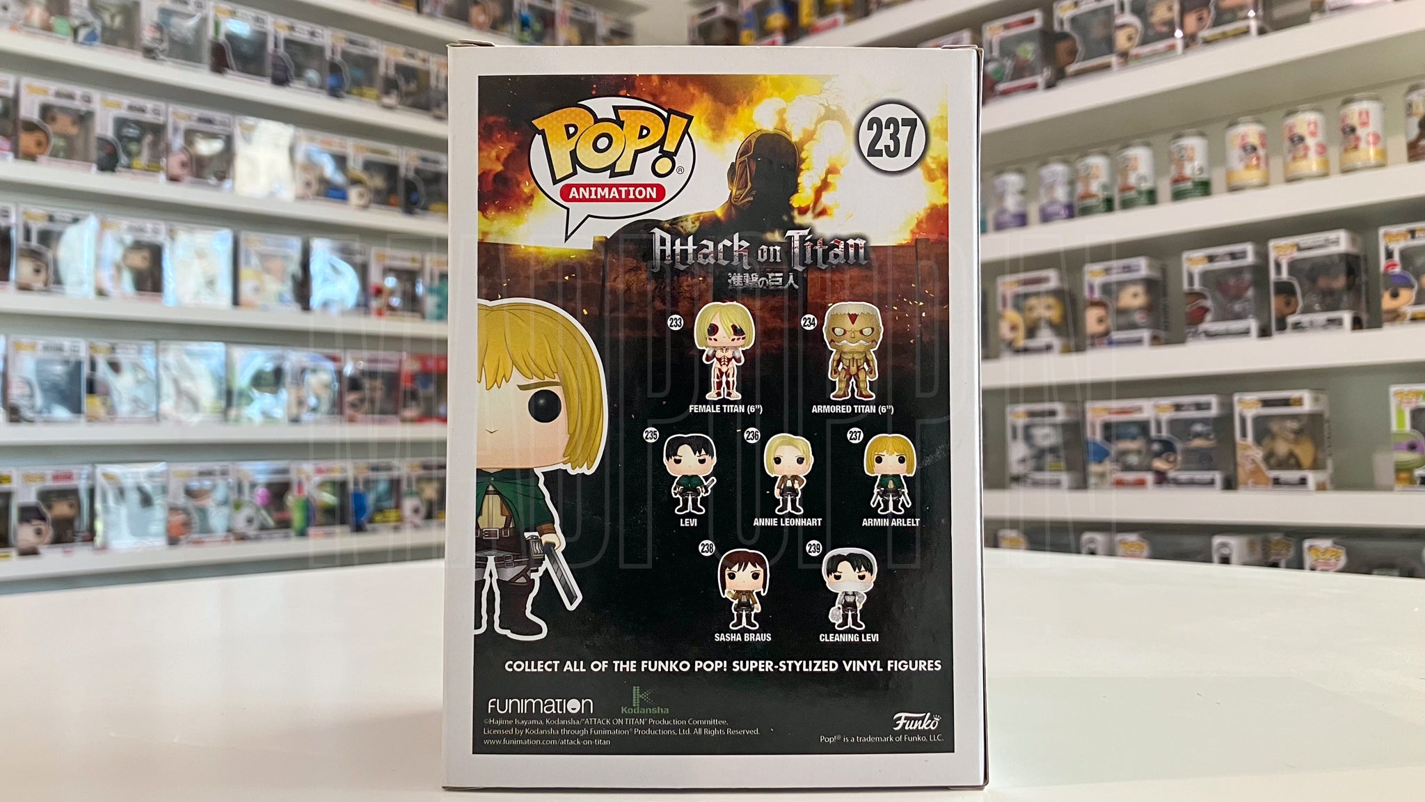 Funko Pop Anime Attack on Titan Armin Arlelt FYE Exclusive 237