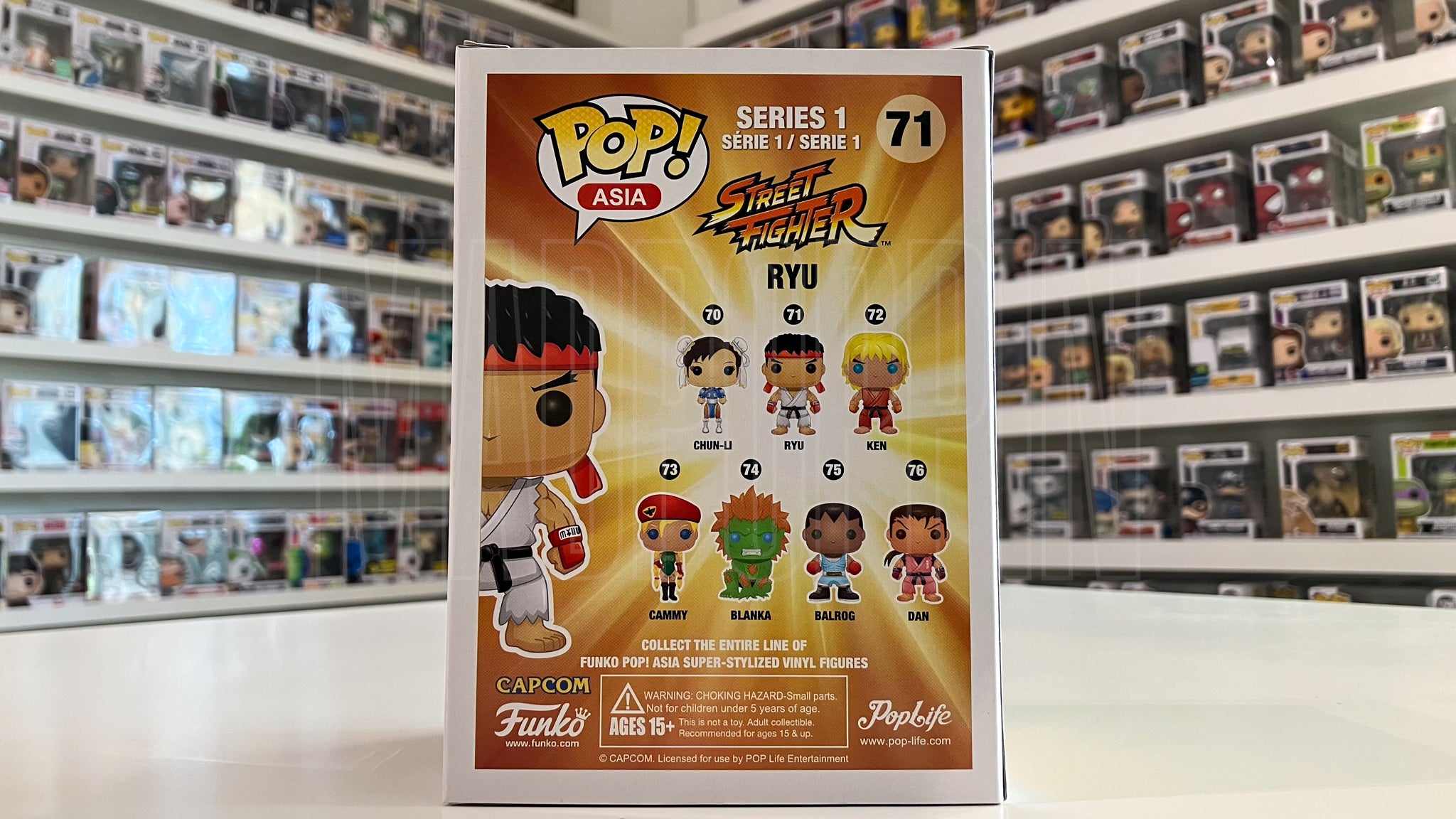 Funko Pop Asia Street Fighter Ryu Chase Gold SDCC Poplife Exclusive 71