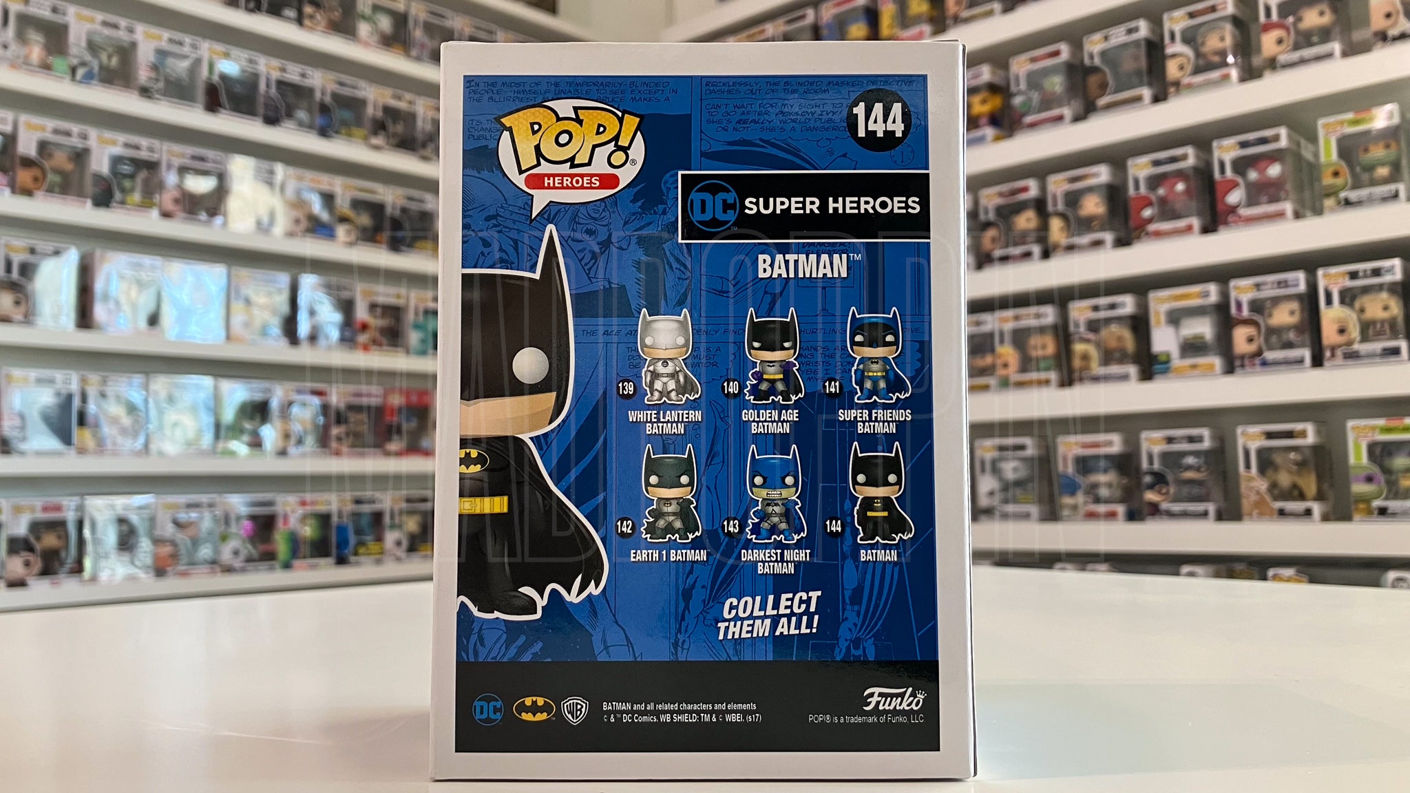 Funko Pop Heroes DC Super Heroes Black Chrome Batman NYCC Exclusive 144