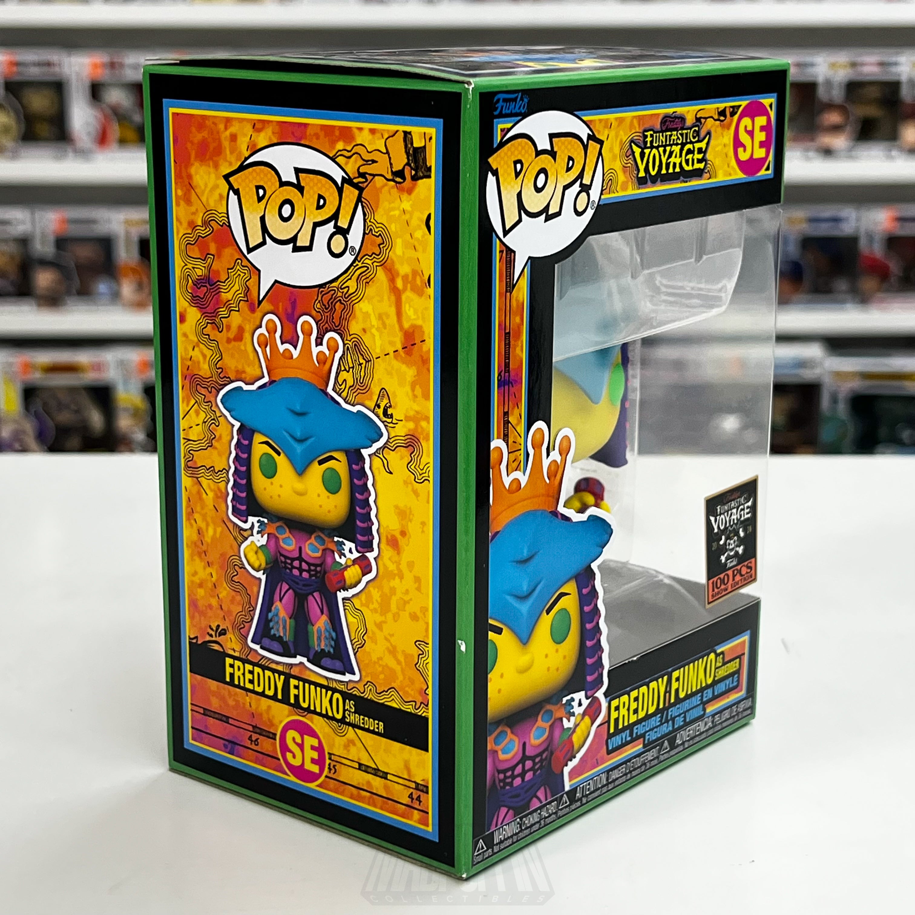 Funko Pop Fundays Funtastic Voyage Freddy as Shredder Blacklight 100 PCS TMNT