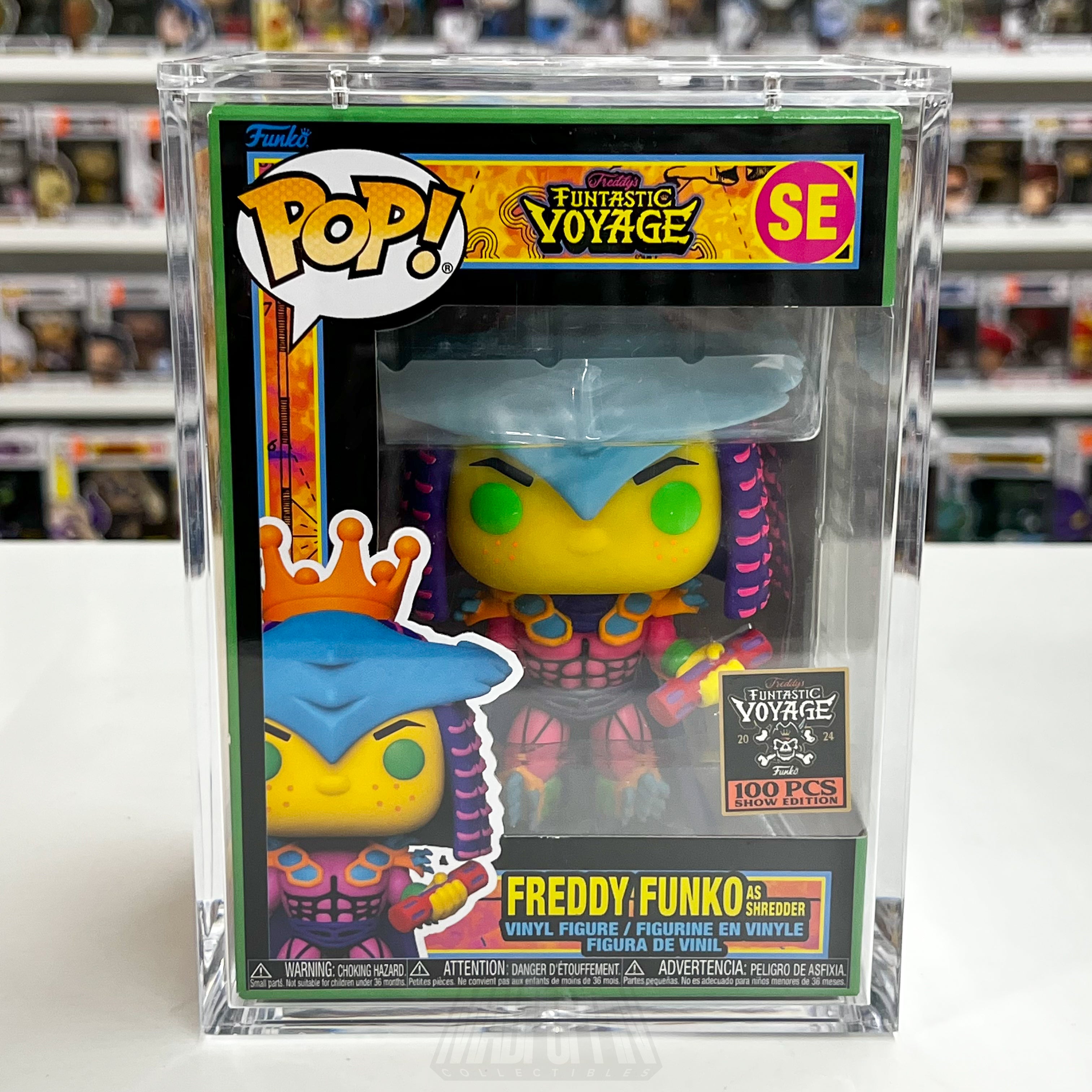 Funko Pop Fundays Funtastic Voyage Freddy as Shredder Blacklight 100 PCS TMNT