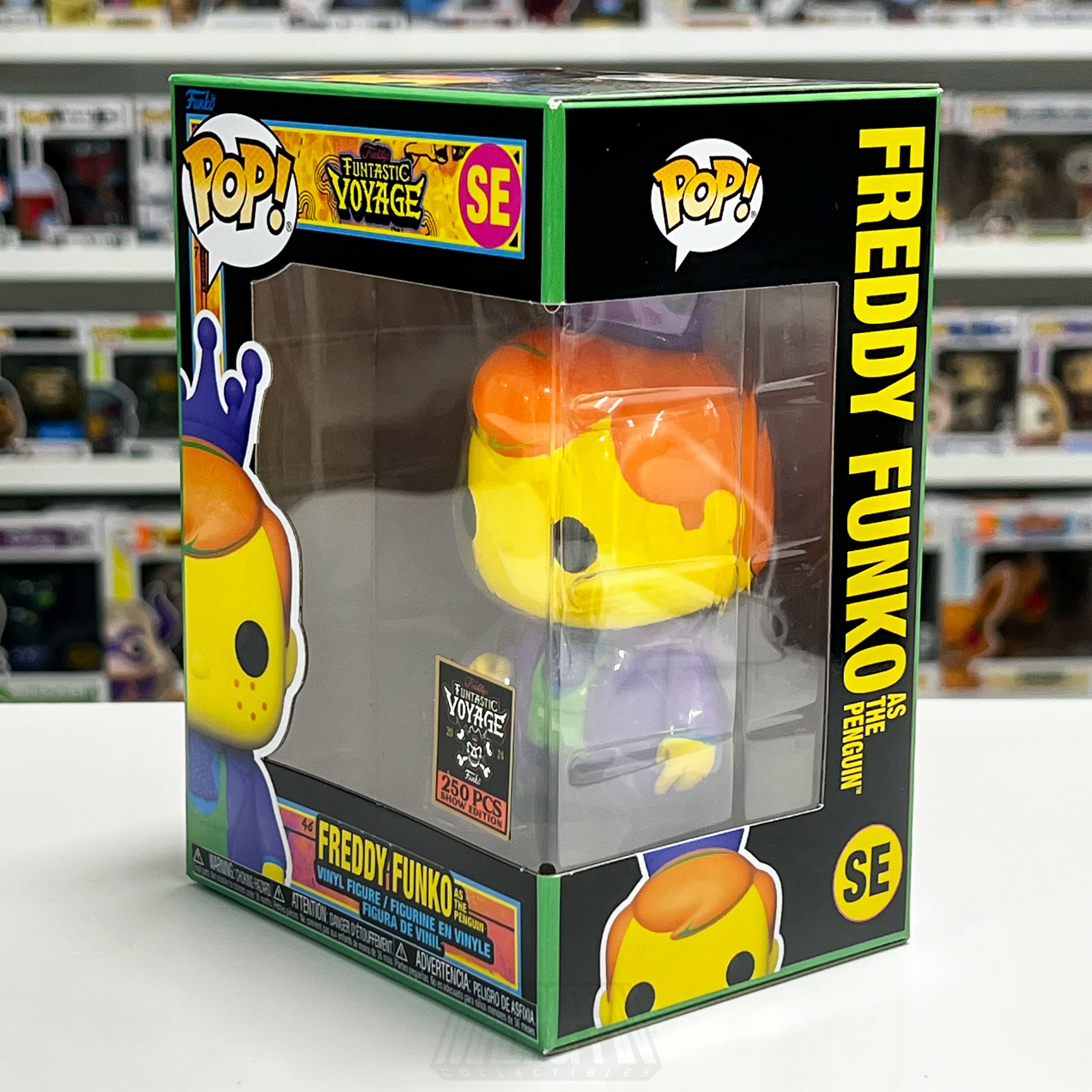Funko Pop Fundays Funtastic Voyage Freddy as Penguin Blacklight 250 PCS SE Show