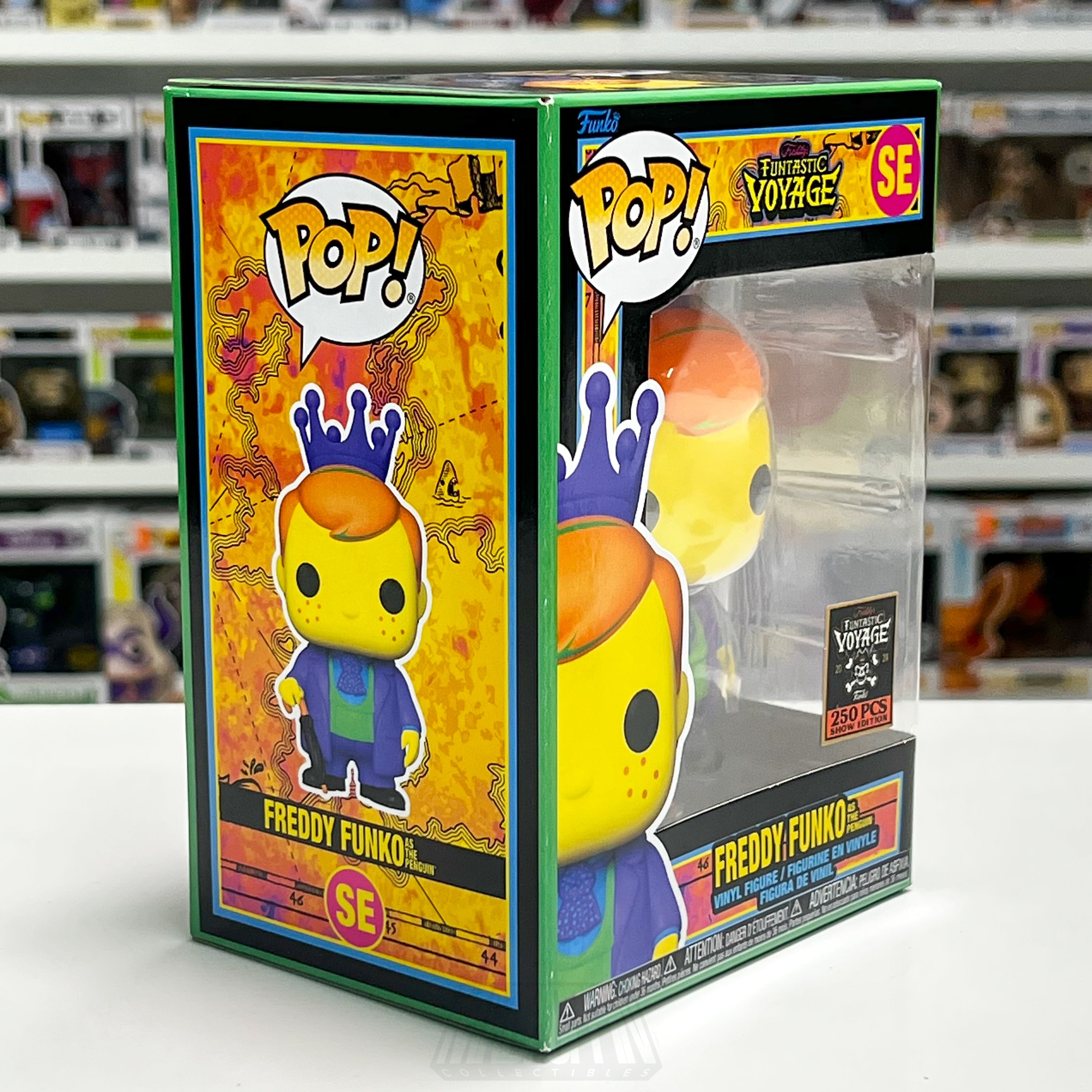 Funko Pop Fundays Funtastic Voyage Freddy as Penguin Blacklight 250 PCS SE Show