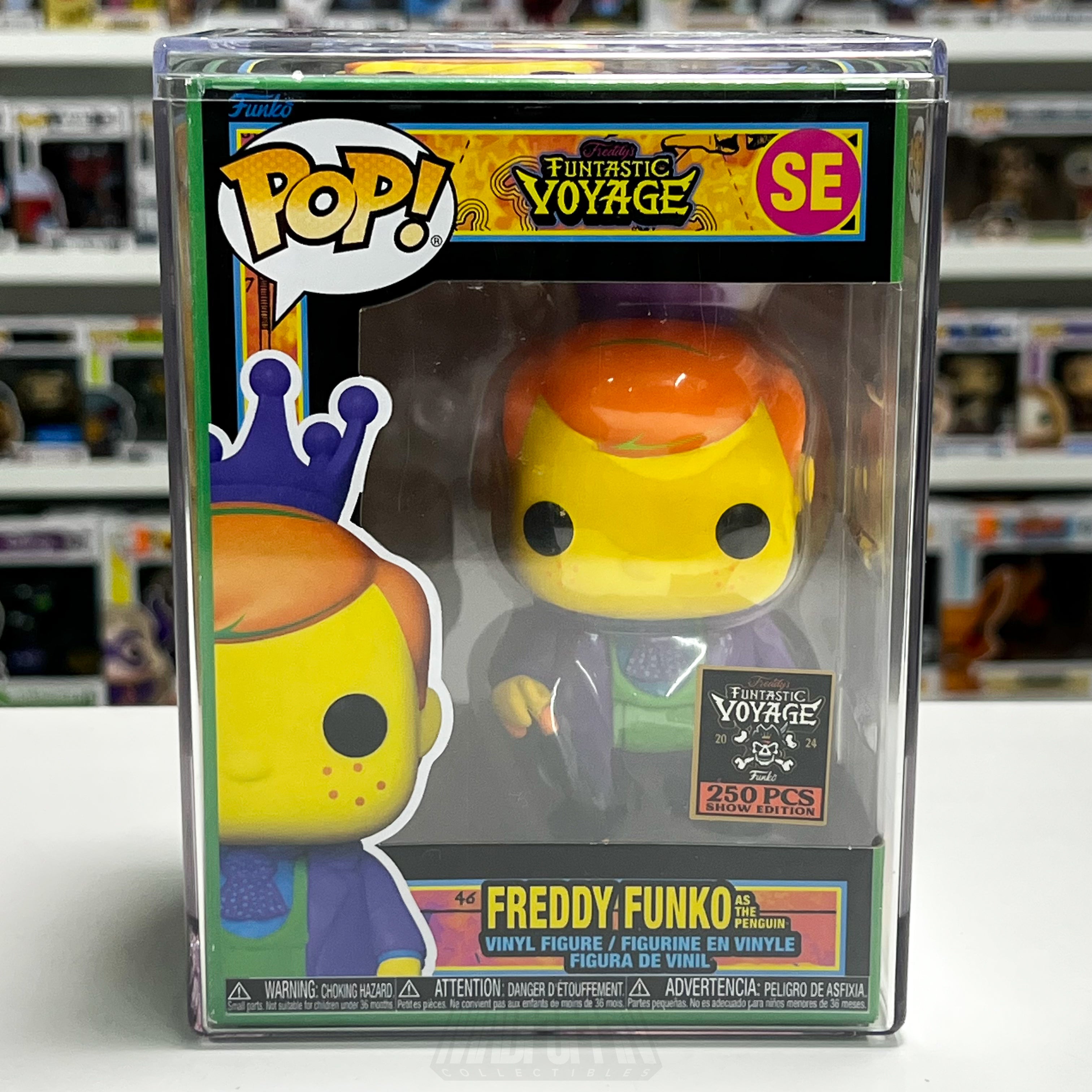 Funko Pop Fundays Funtastic Voyage Freddy as Penguin Blacklight 250 PCS SE Show
