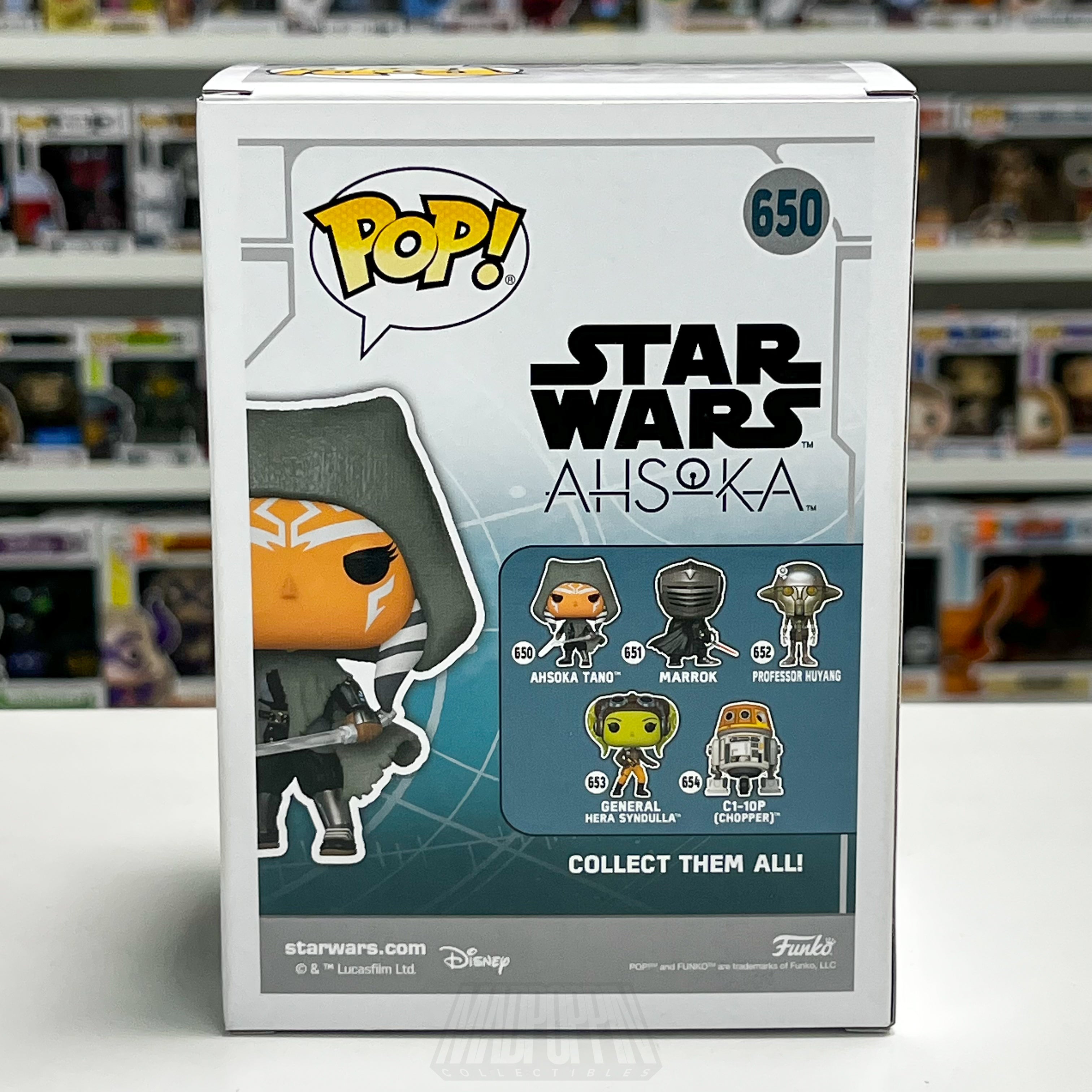 Funko Pop Star Wars Ahsoka Tano 650 Signed Ashley Eckstein Rosario Dawson COA
