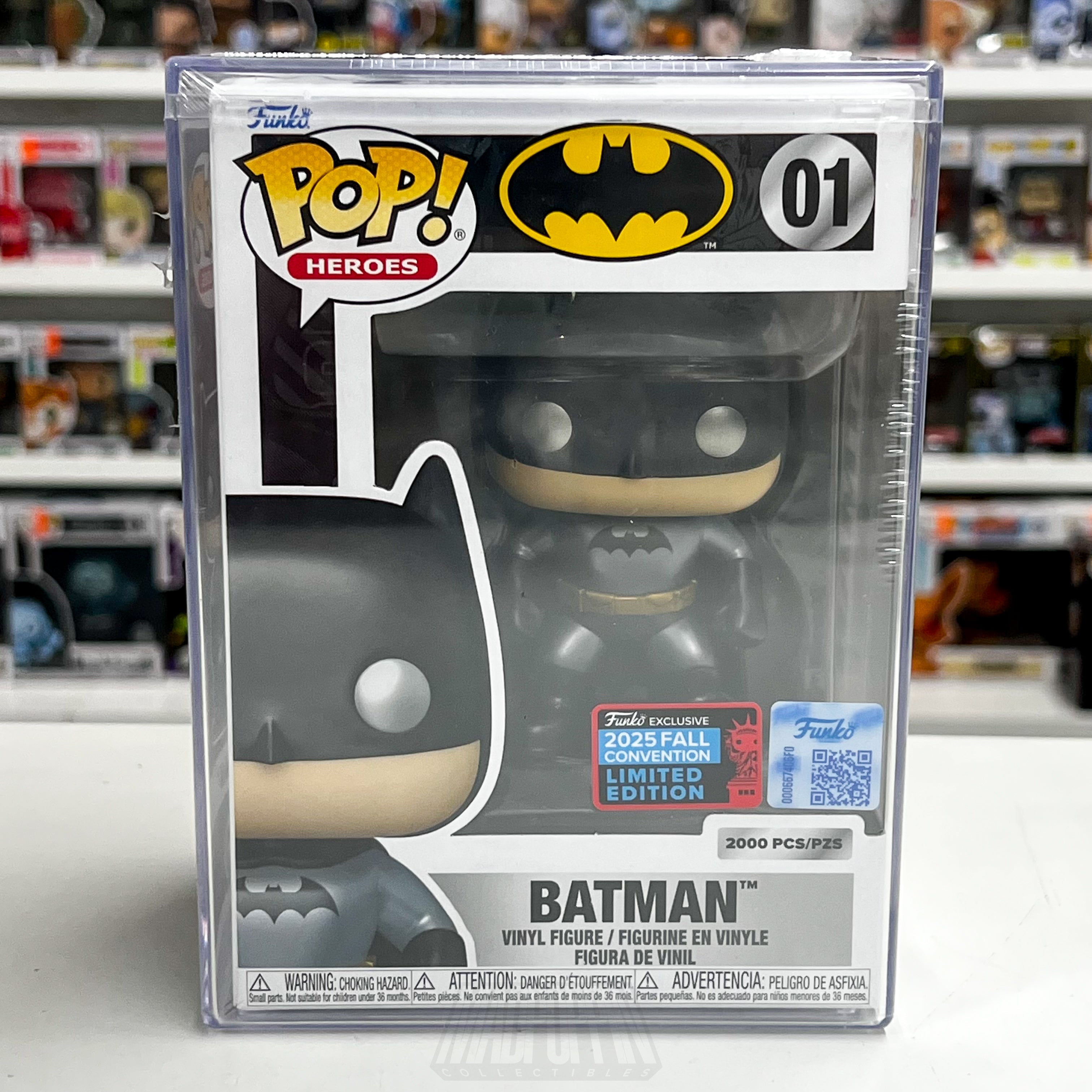 Funko Pop DC Heroes Batman Metallic 01 Mystery Blind Box Shared Sticker 2000 PCS
