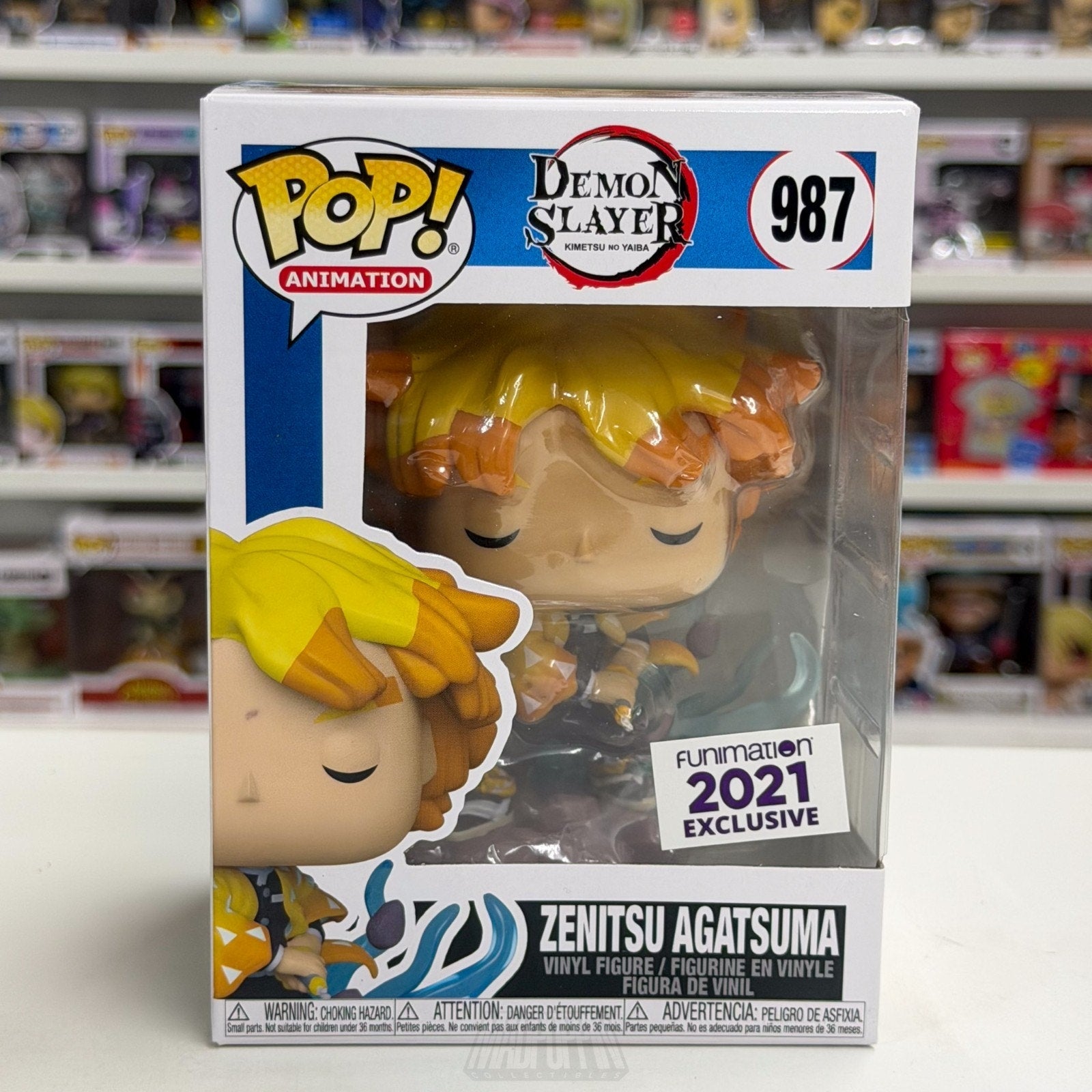 Funko Pop Anime Demon Slayer Zenitsu Agatsuma Funimation 987 Manga Vinyl Figure