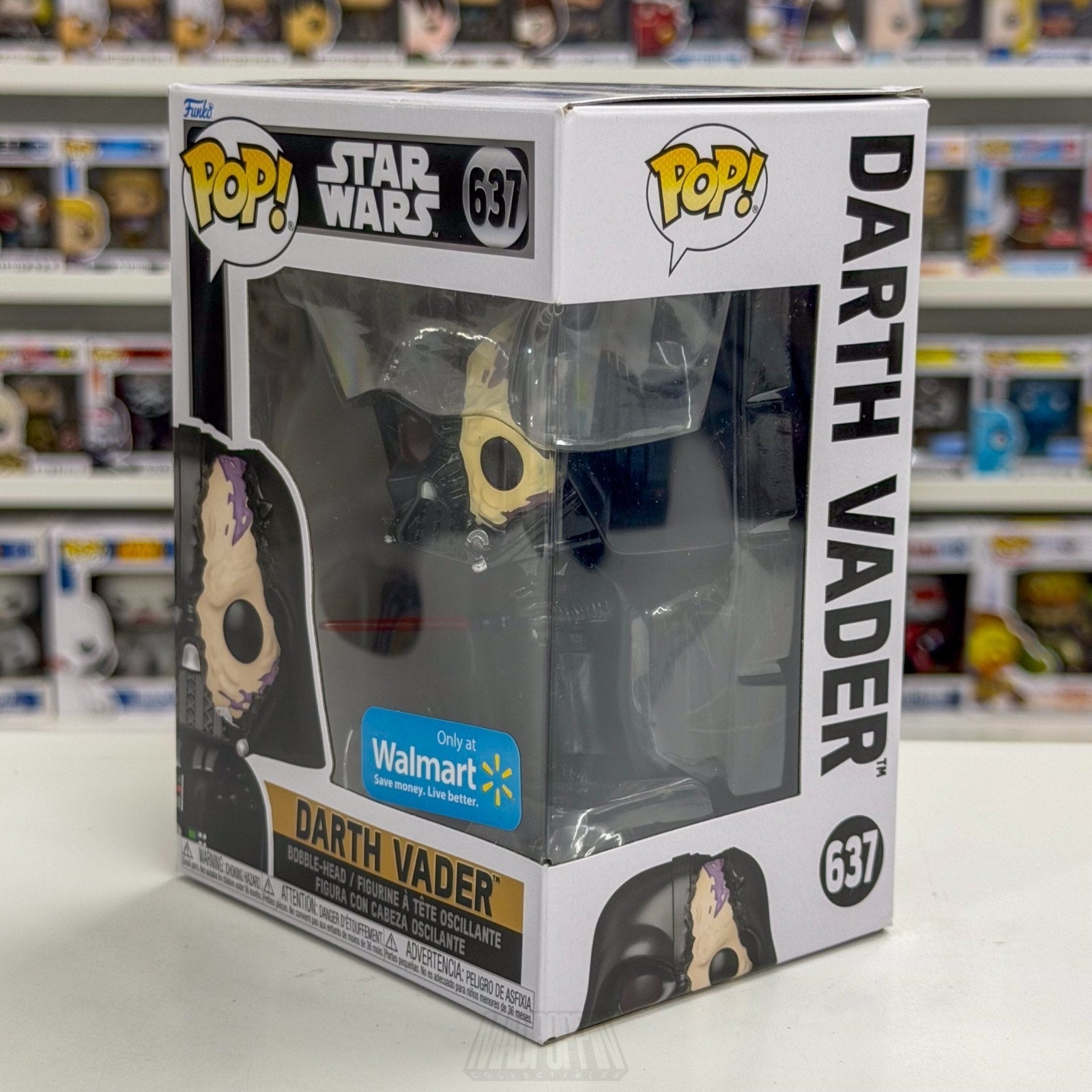 Funko Pop Star Wars Darth Vader Battle Damaged Walmart 637 Jedi Sith Toy Figure