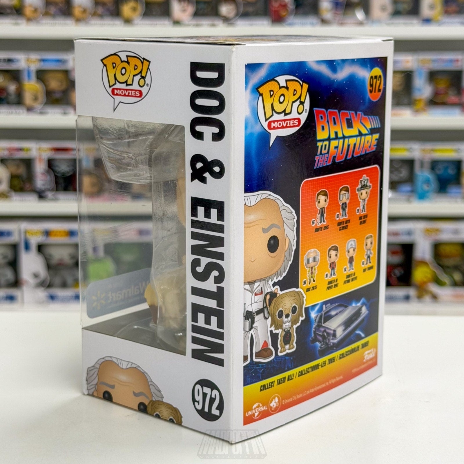 Funko Pop Movies Back to the Future Doc Brown Einstein Walmart 972 Vinyl Figure
