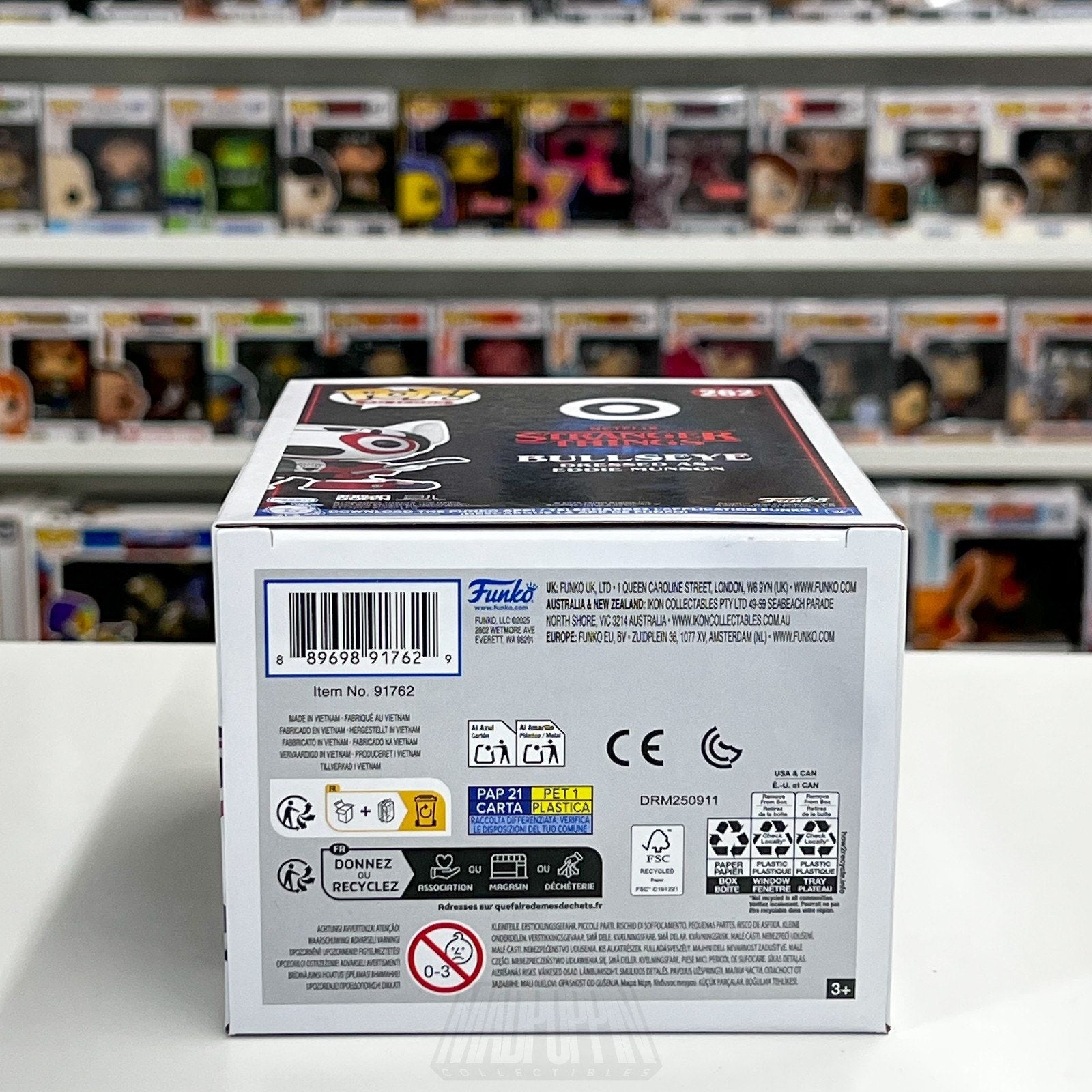 Funko Pop Ad Icons Target Stranger Things Bullseye As Eddie Munson 262 Toy Vinyl