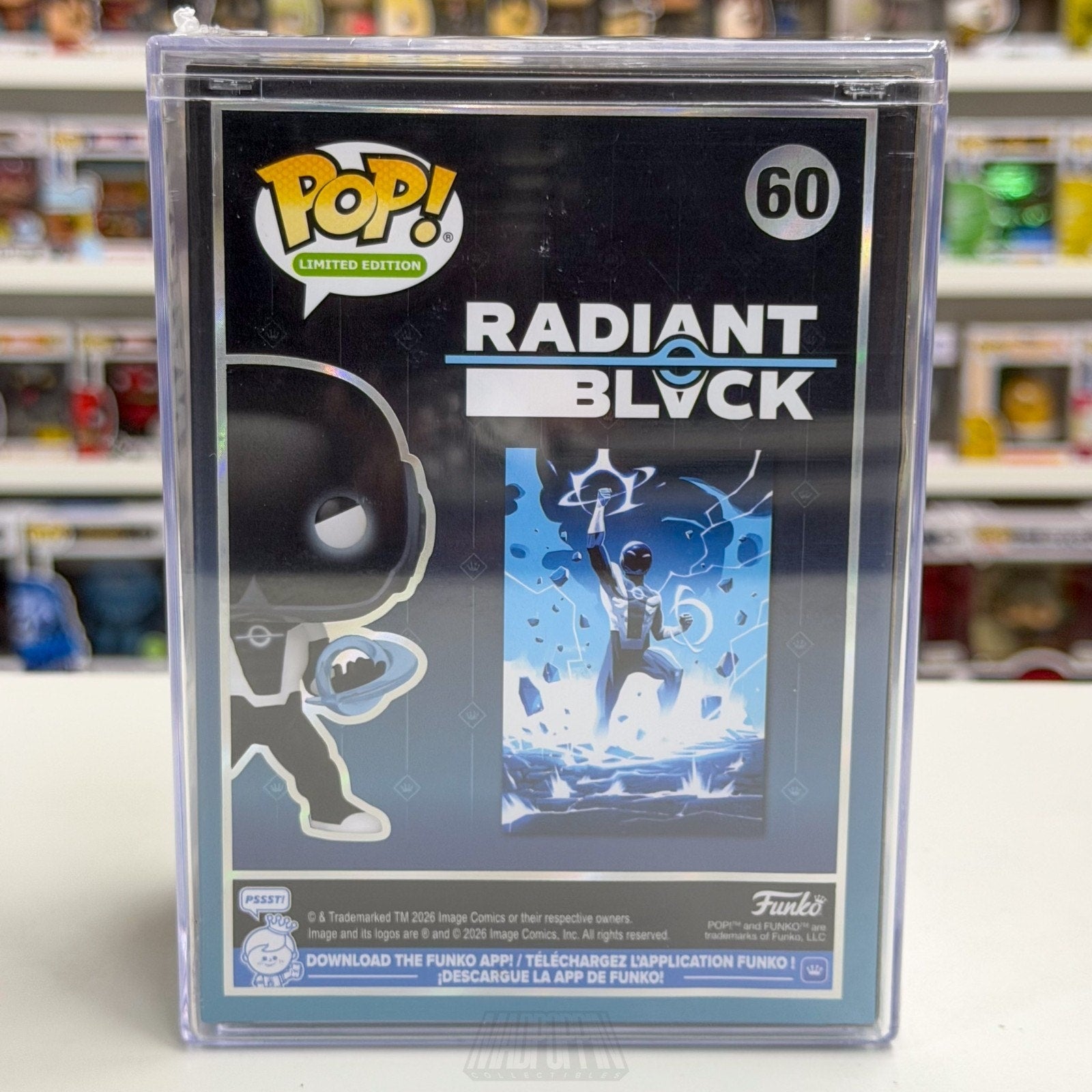 Funko Pop Comics Radiant Black 60 Glow LE 5000 PCS SDCC 2026 Toy CON STICKER