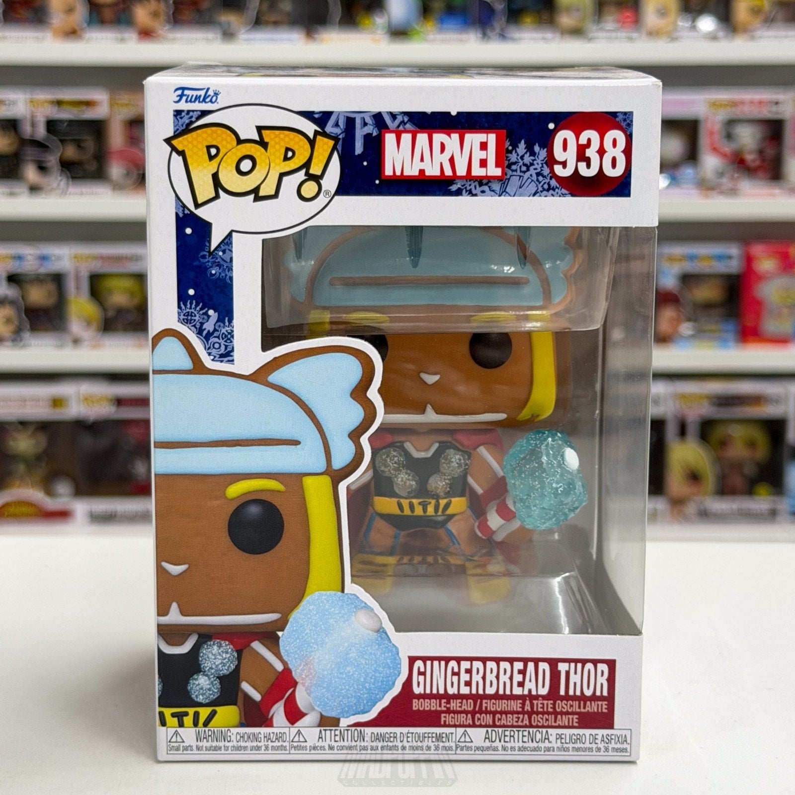 Funko Pop Marvel Gingerbread Thor 938 Christmas Holiday Cookie Toy Vinyl Figure