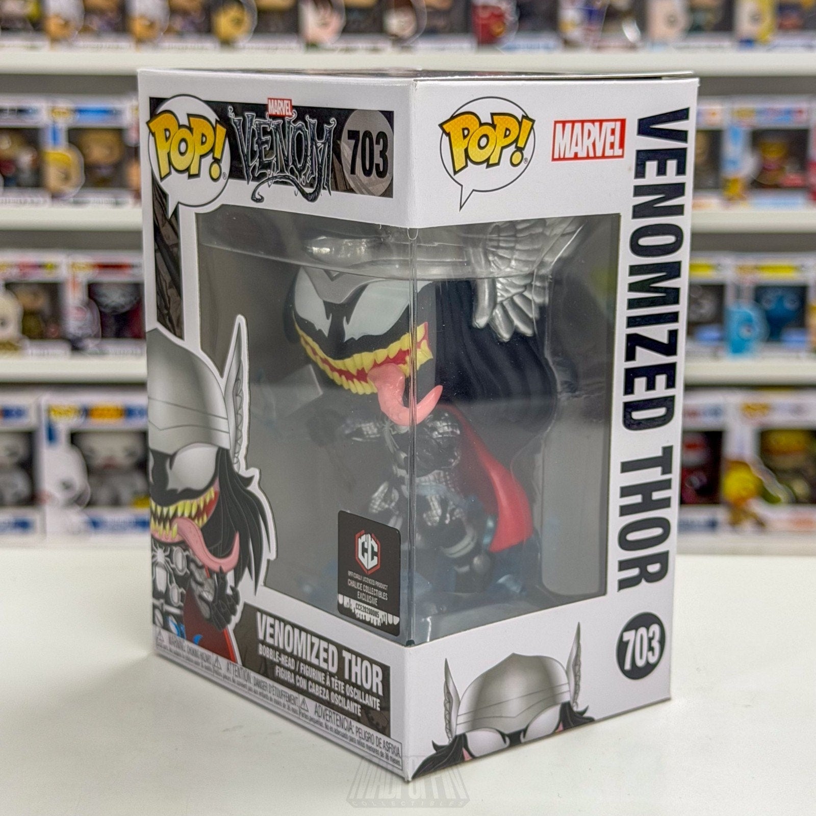 Funko Pop Marvel Venomized Thor Chalice Collectibles 703 Symbiote Vinyl Figure