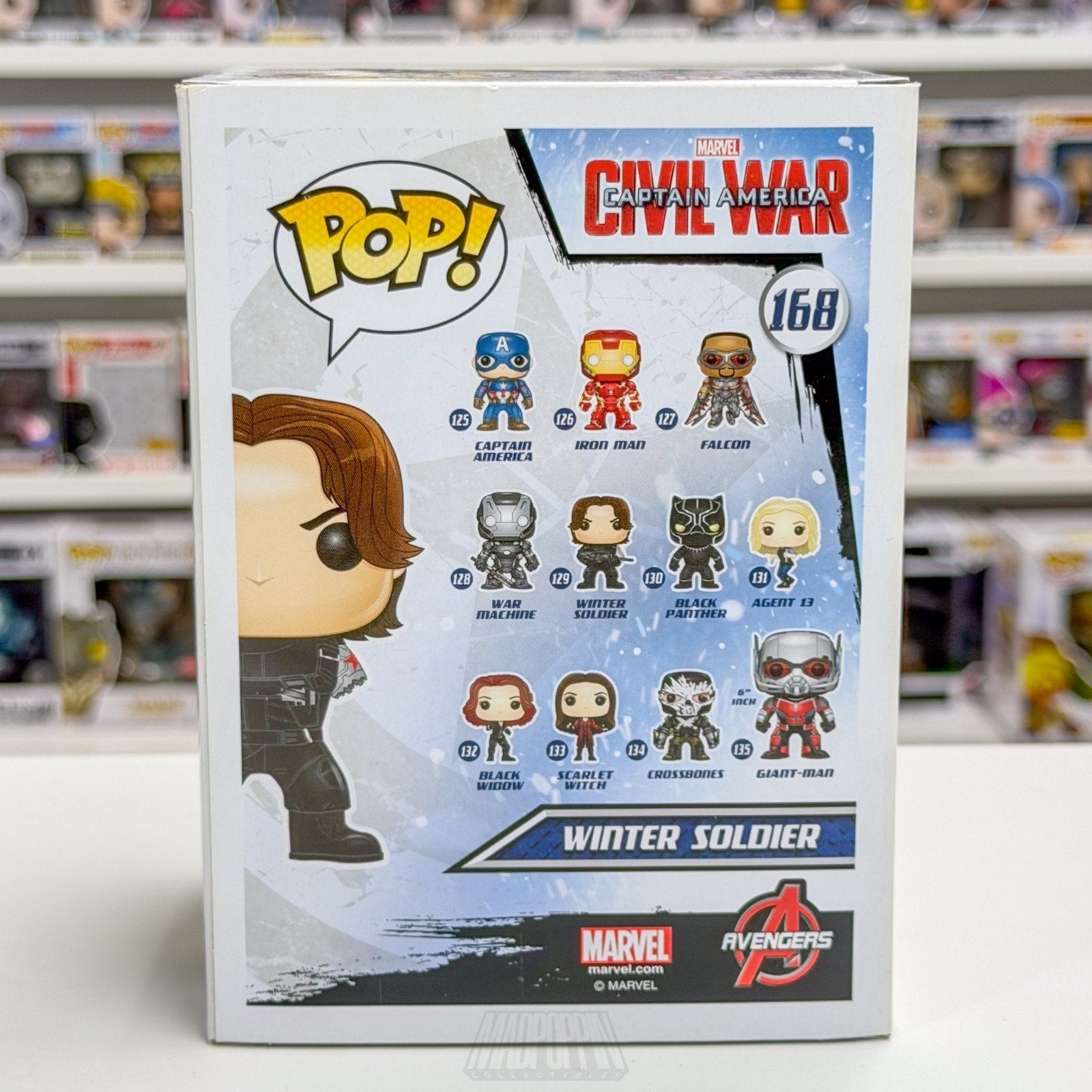 Funko Pop Marvel Civil War Winter Soldier Missing Arm Target 168 Vinyl Figure